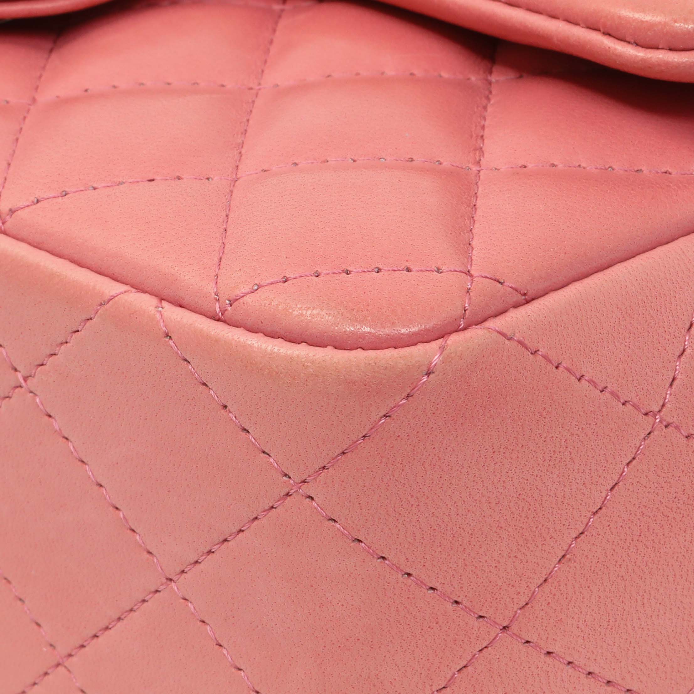 Chanel Pink Quilted Lambskin Mini Rectangular Flap - Image 5