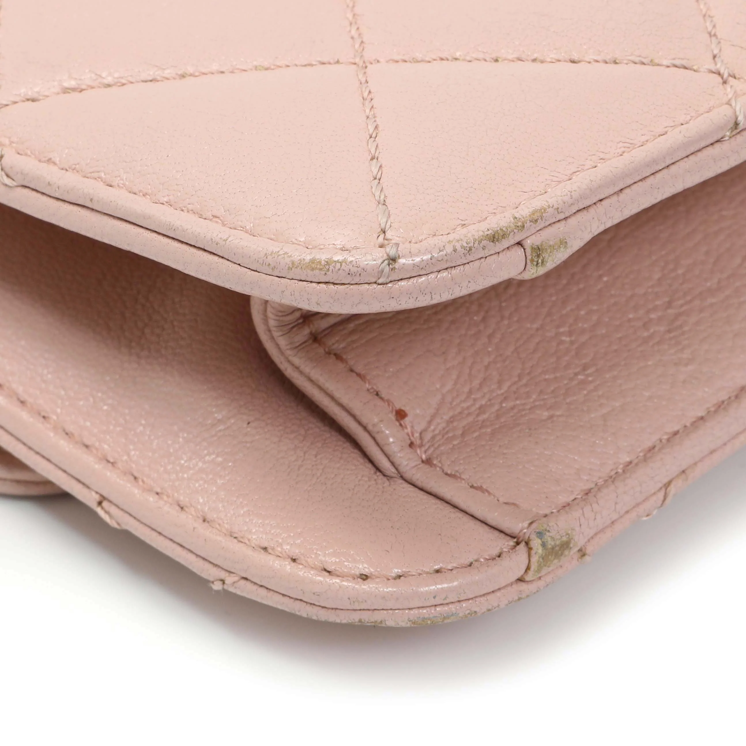 Chanel Pink Quilted Sheepskin Mini Beauty Lock Flap - Image 6