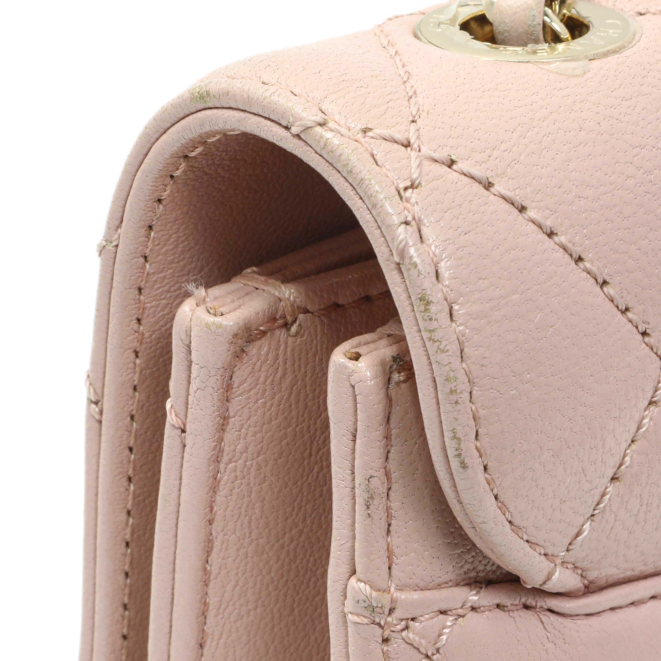 Chanel Pink Quilted Sheepskin Mini Beauty Lock Flap - Image 8