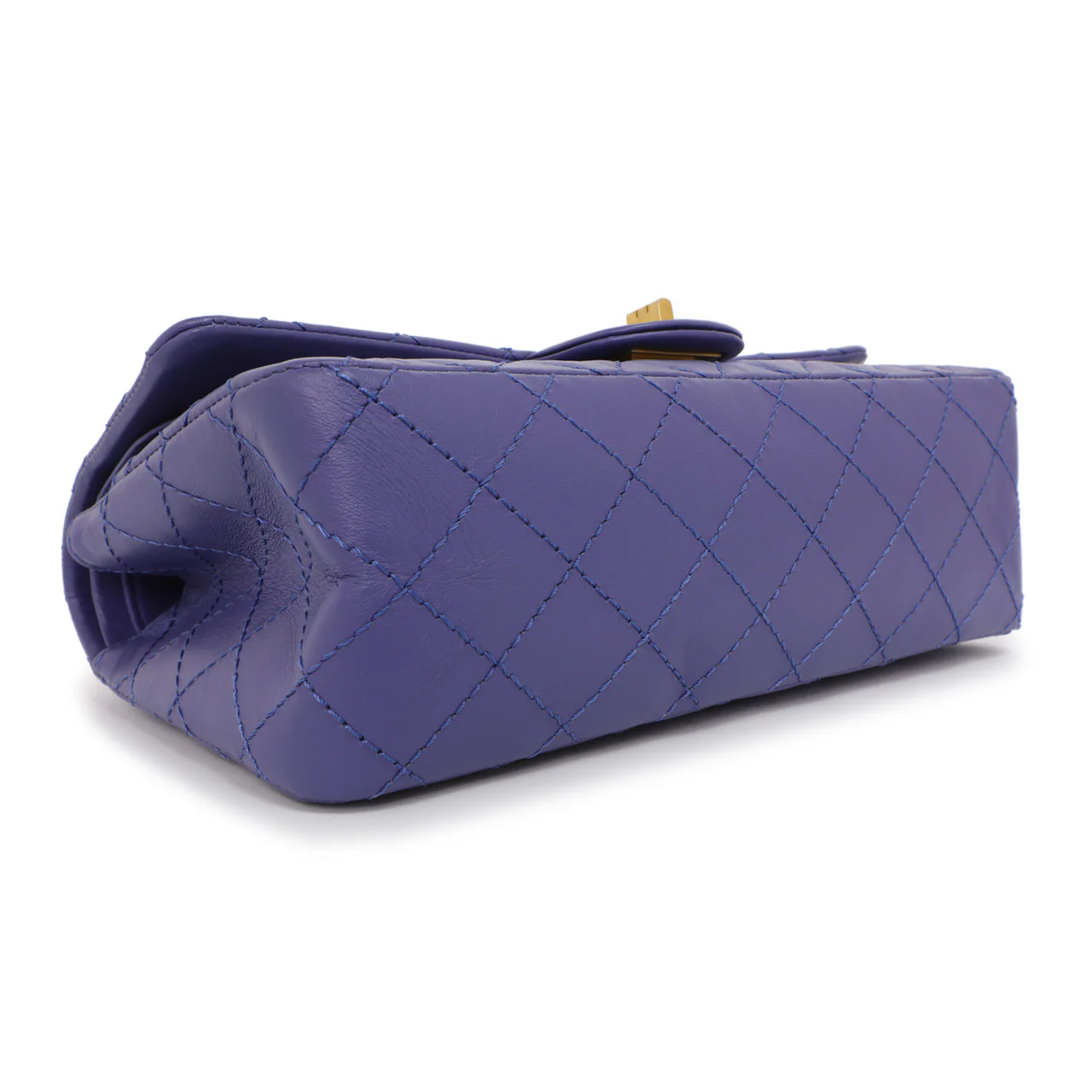 Chanel Purple Quilted Aged Calfskin 2.55 Reissue Double Flap 225 - Image 3