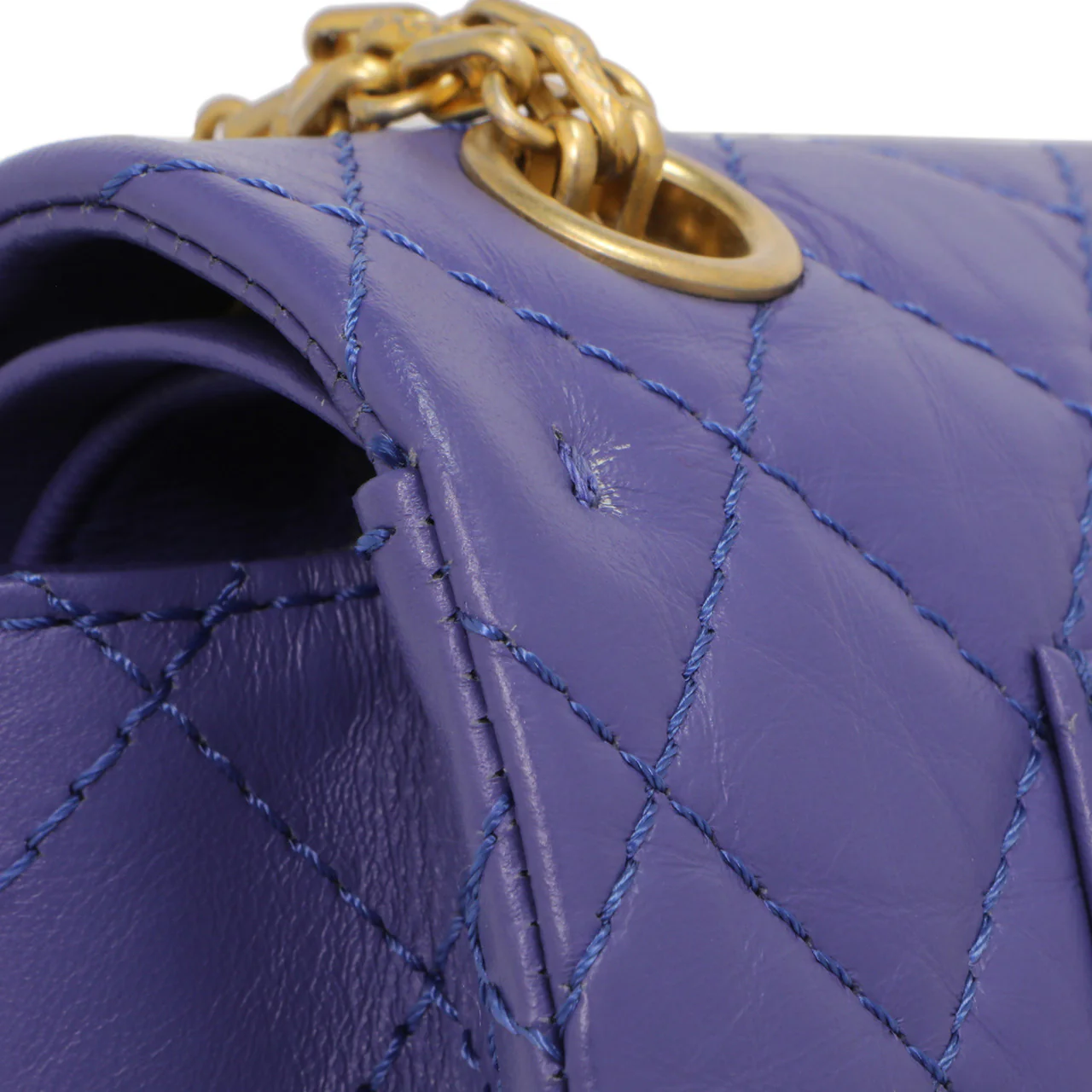 Chanel Purple Quilted Aged Calfskin 2.55 Reissue Double Flap 225 - Image 7