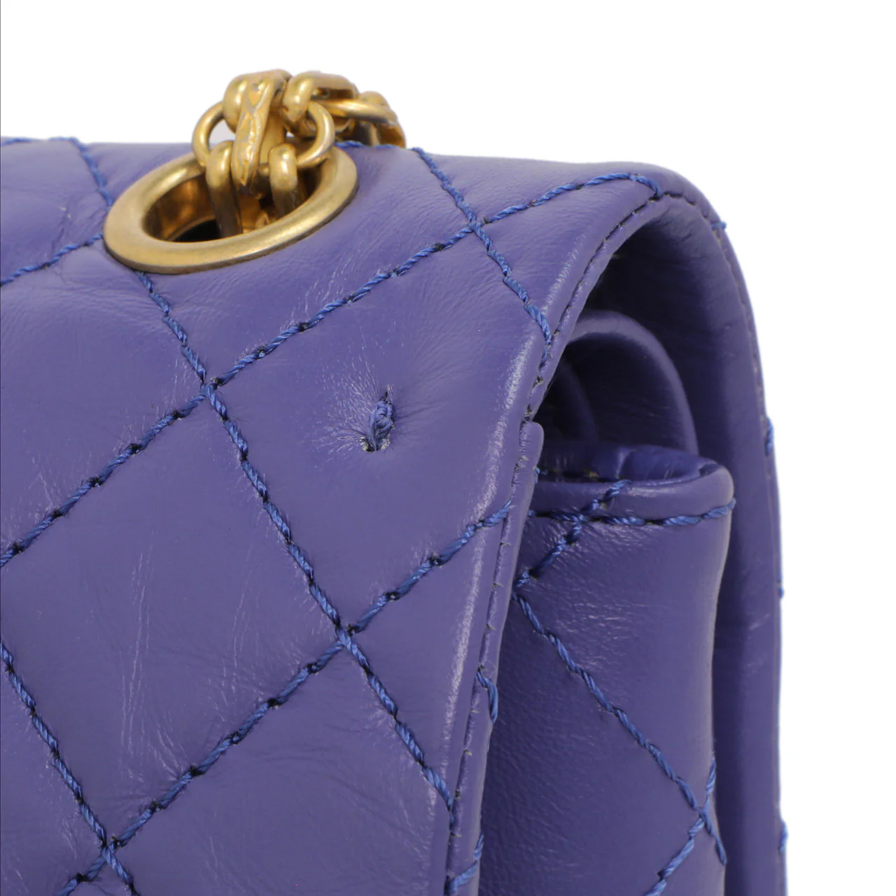 Chanel Purple Quilted Aged Calfskin 2.55 Reissue Double Flap 225 - Image 8
