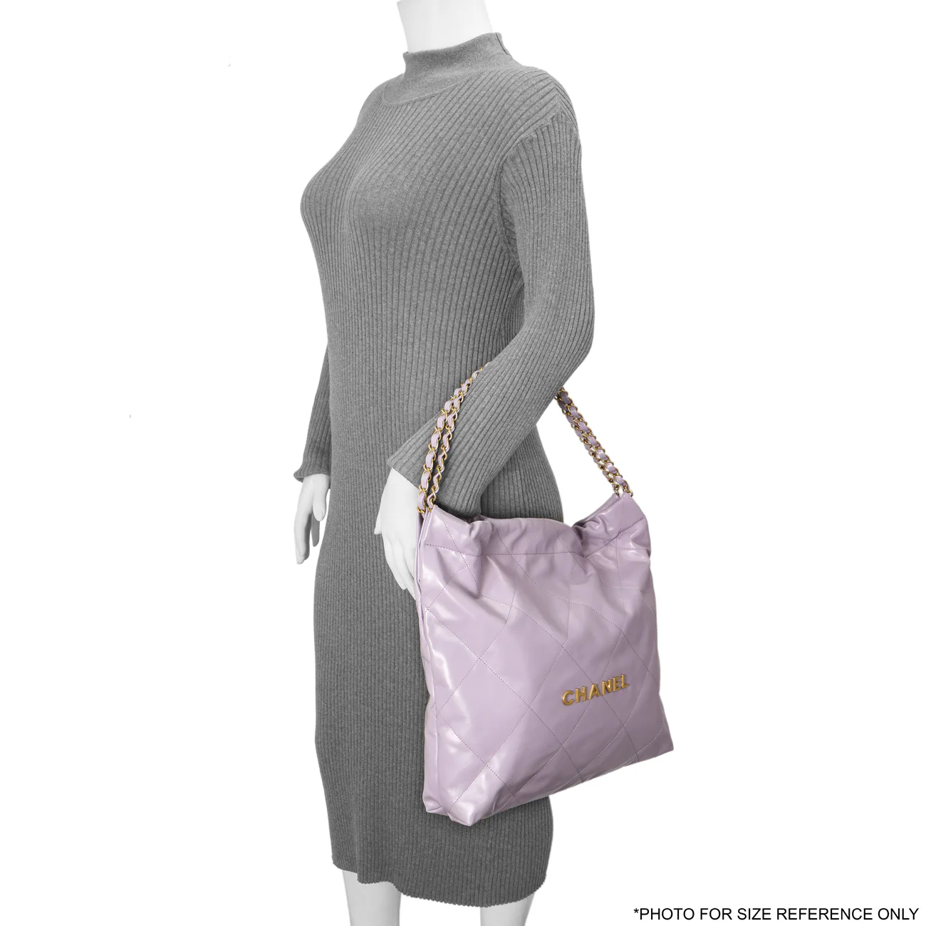 Chanel Purple Quilted Shiny Calfskin 22 - Image 8