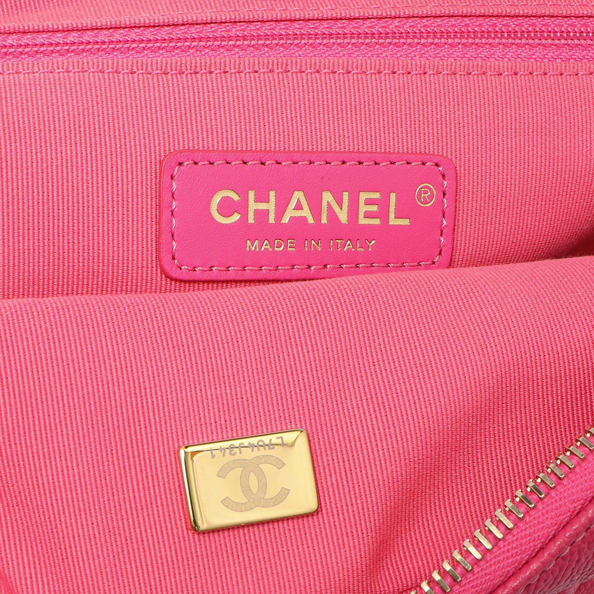 Chanel Quilted Pink Caviar Chain Melody Backpack - Image 5