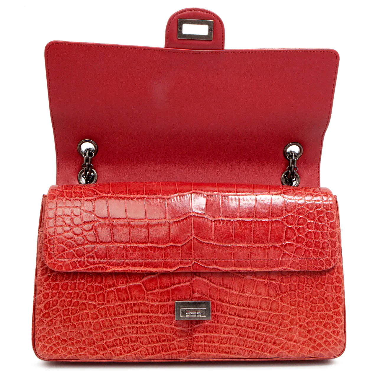 Chanel  Red Alligator Reissue 2.55 Double Flap 226 - Image 12