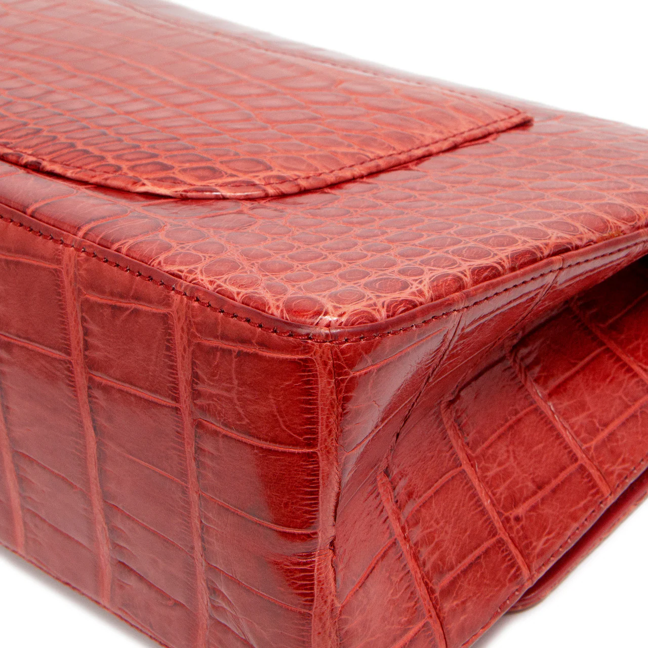 Chanel  Red Alligator Reissue 2.55 Double Flap 226 - Image 9