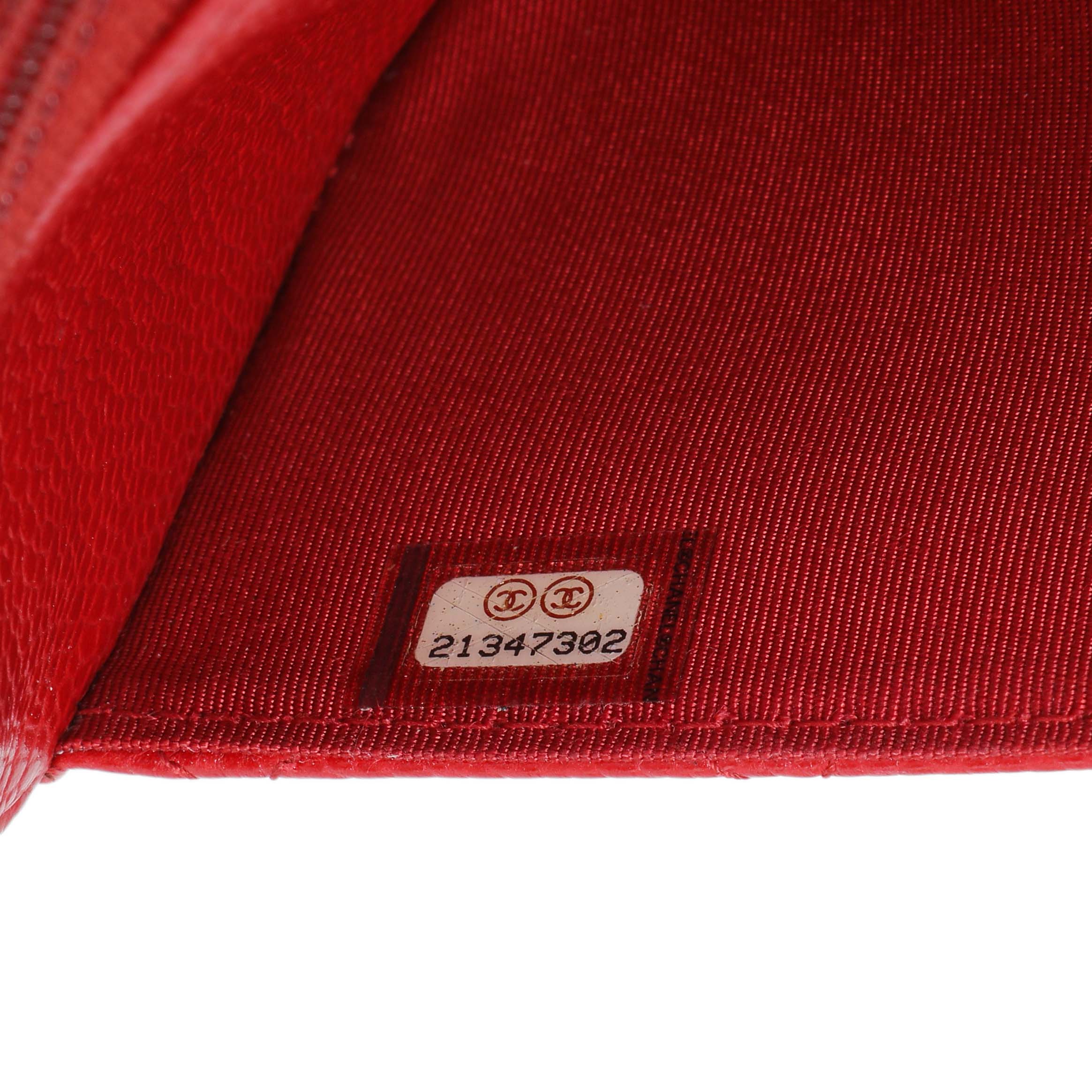 Chanel Red Caviar Classic Wallet On Chain - Image 14