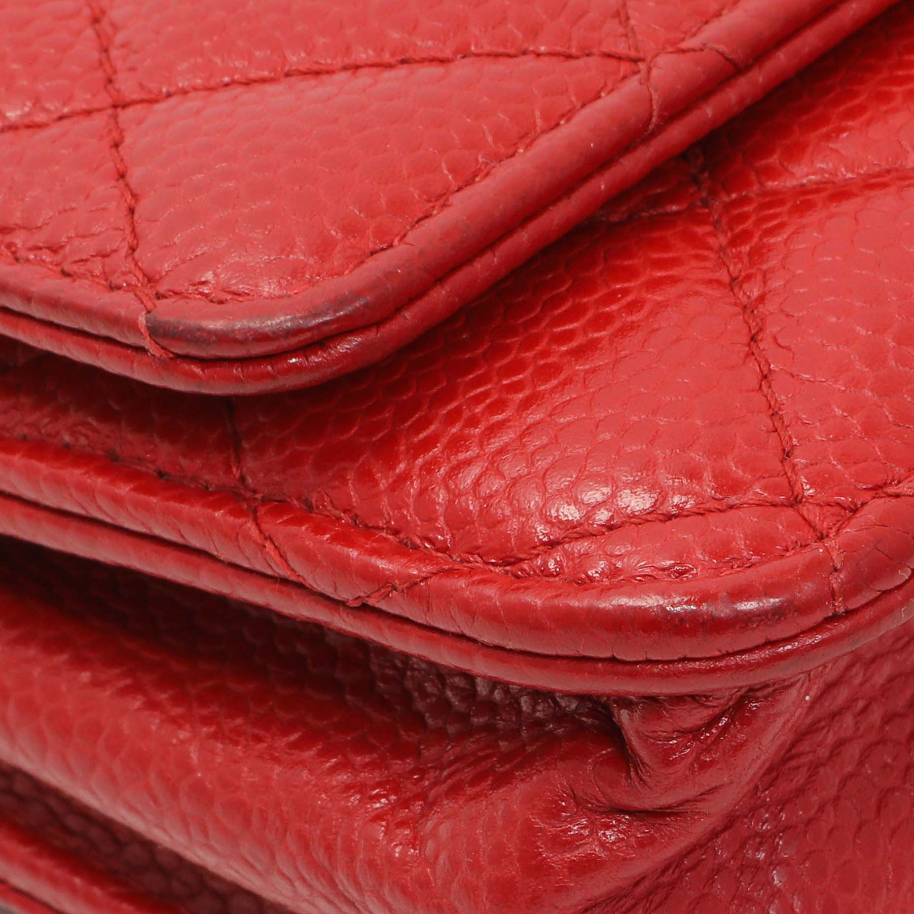Chanel Red Caviar Classic Wallet On Chain - Image 4