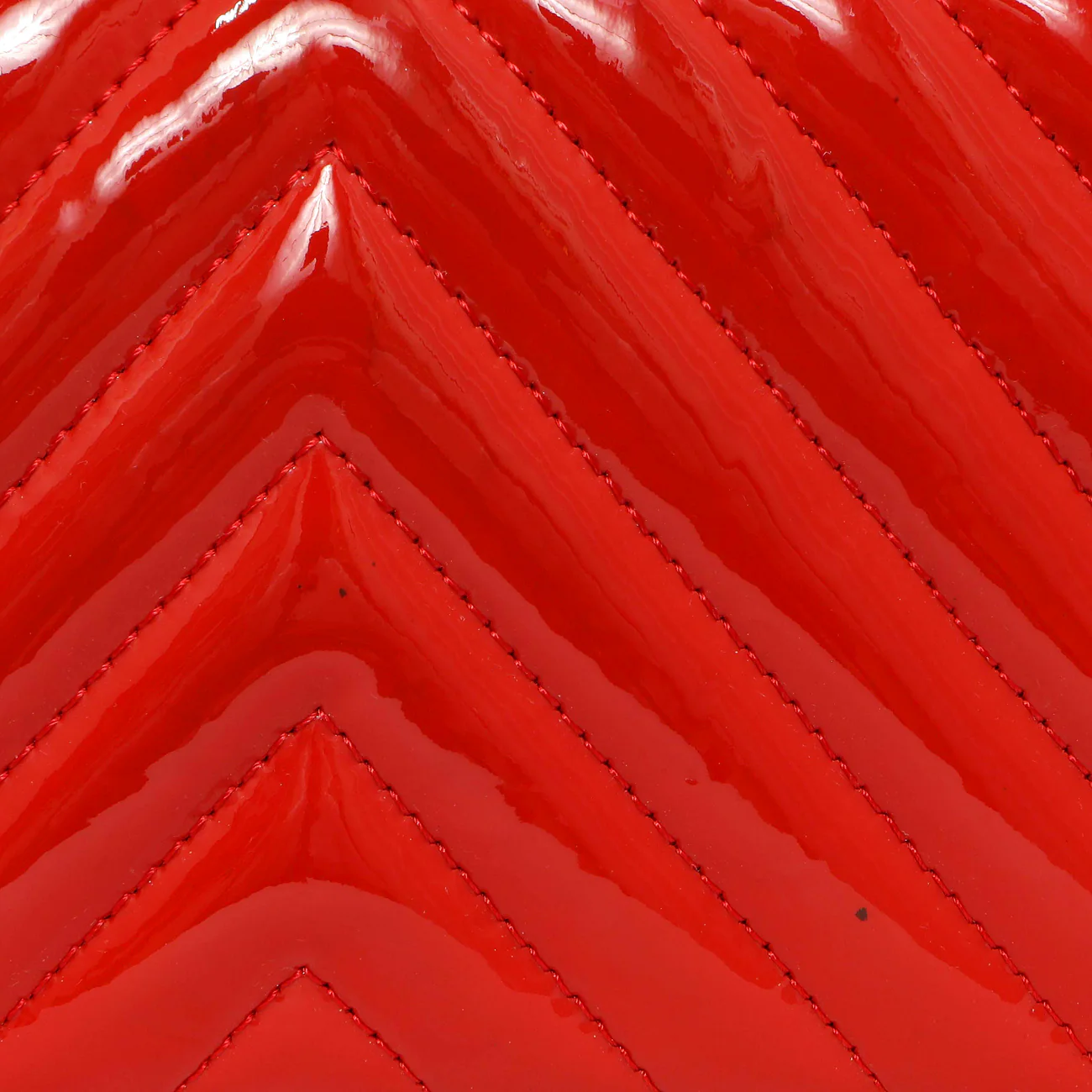 Chanel Red Patent Chevron Extra Mini Rectangular Flap - Image 7
