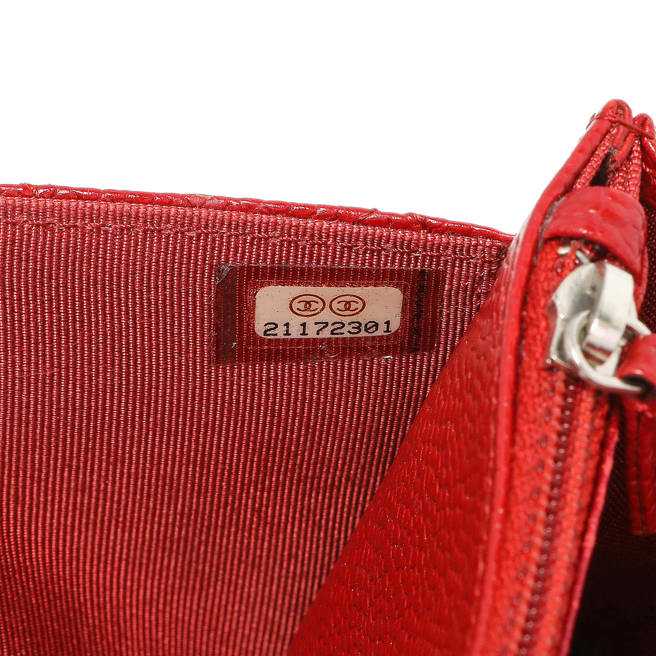 Chanel Red Quilted Caviar Classic Wallet on Chain WOC - Image 10