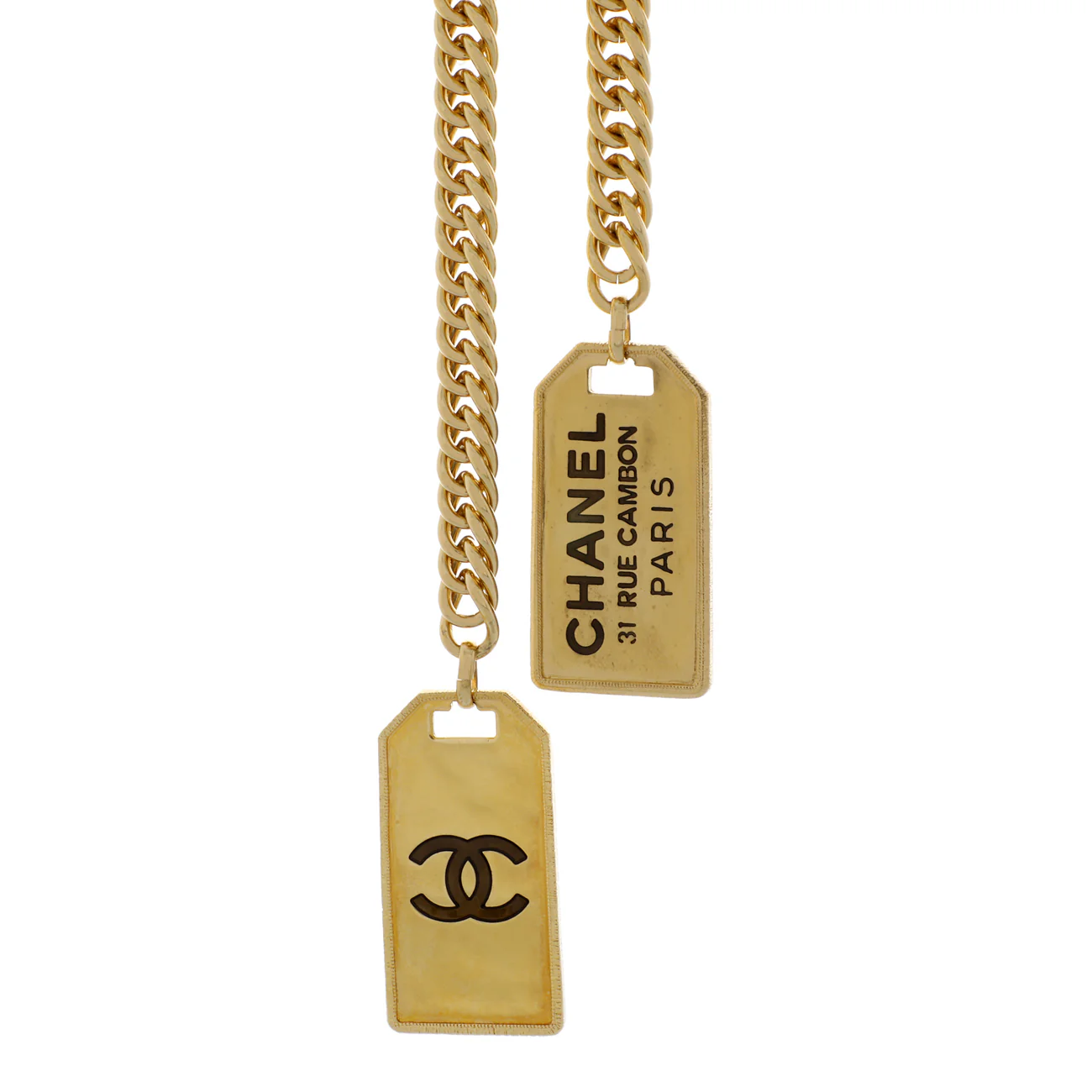 Chanel Rue Cambon Dog Tag Necklace - Image 2