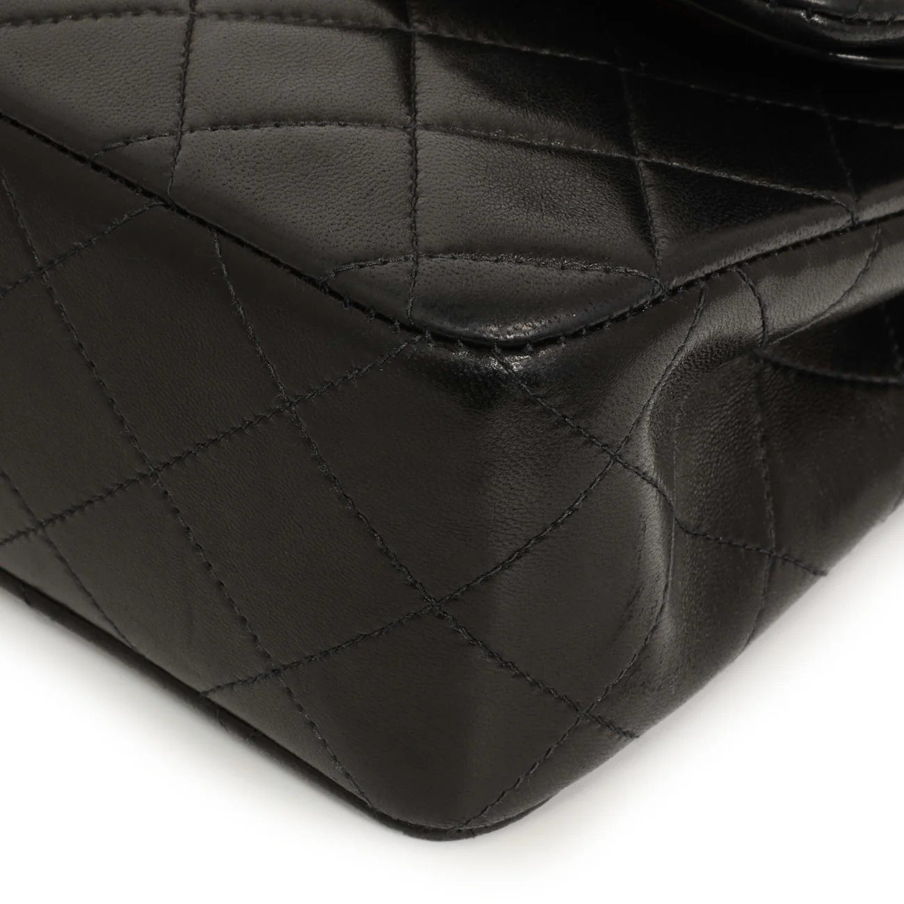 Chanel Vintage Black Quilted Lambskin Small Double Flap - Image 8