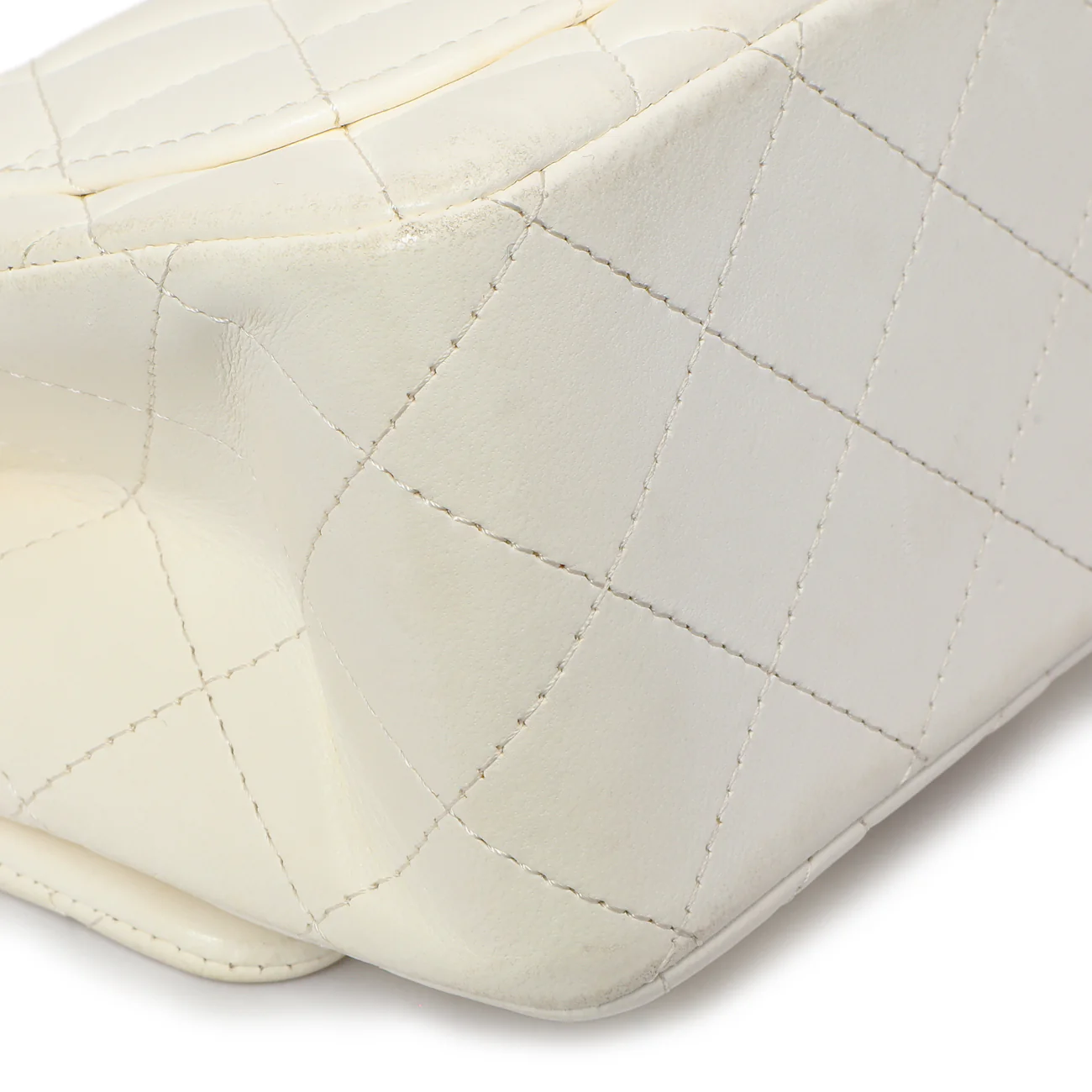 Chanel White Quilted Lambskin Mini Square Flap - Image 7