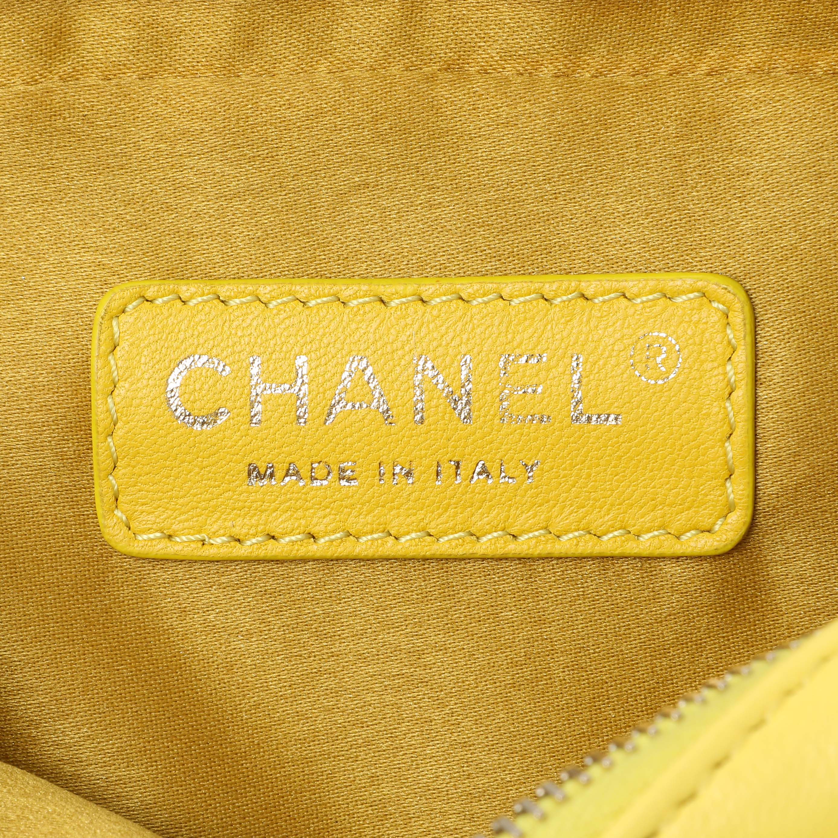 Chanel Yellow Quilted Calfskin Mini Chain Flap - Image 12