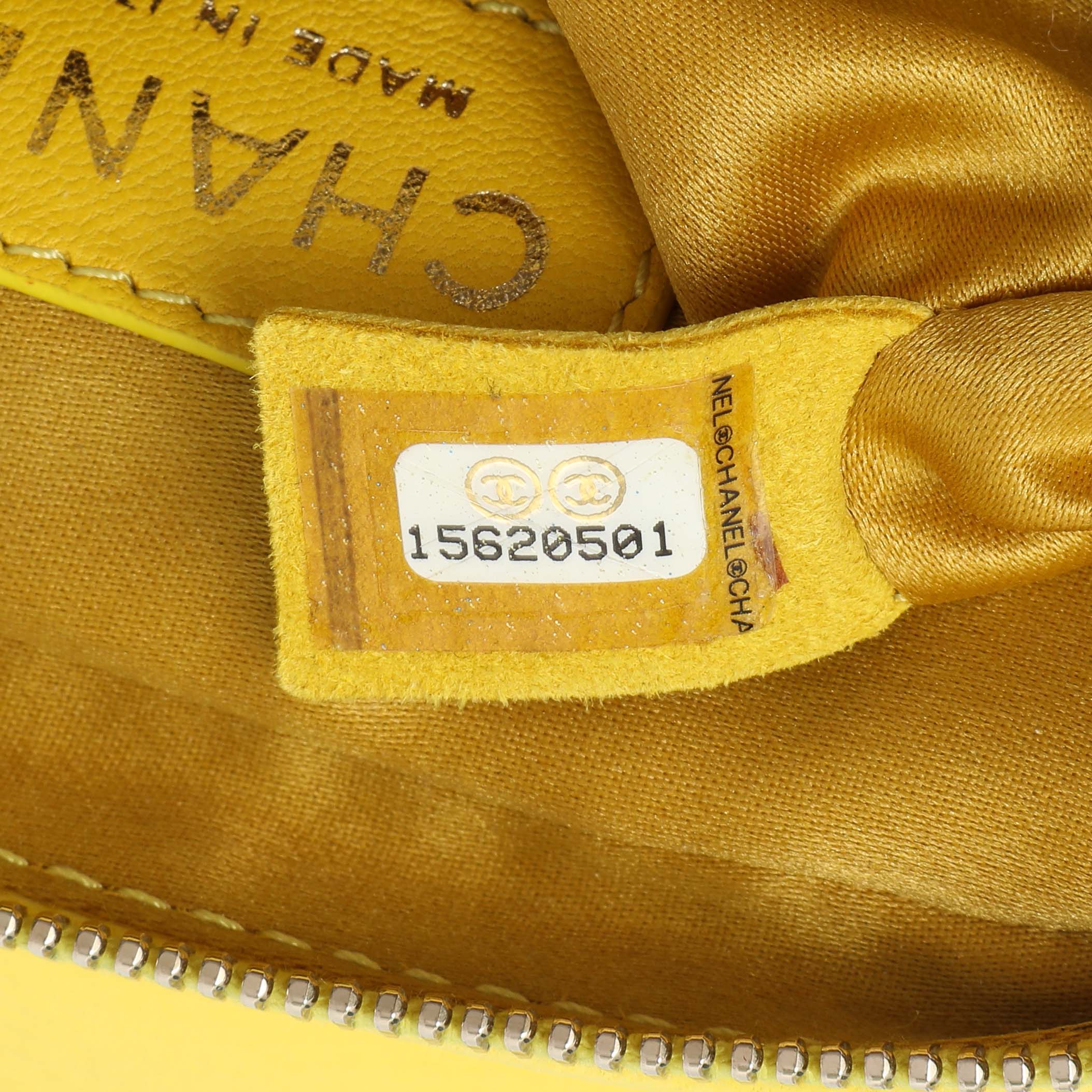 Chanel Yellow Quilted Calfskin Mini Chain Flap - Image 13