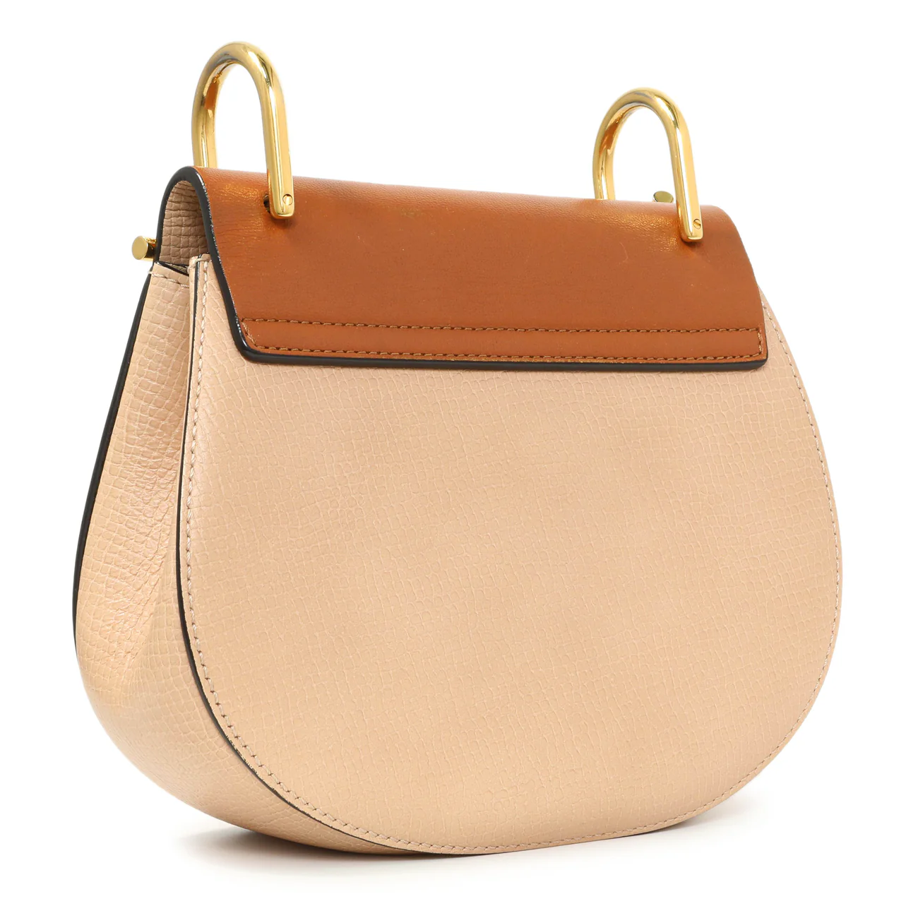 Chloe Beige Caramel Grained Calfskin Mini Drew Shoulder Bag - Image 2