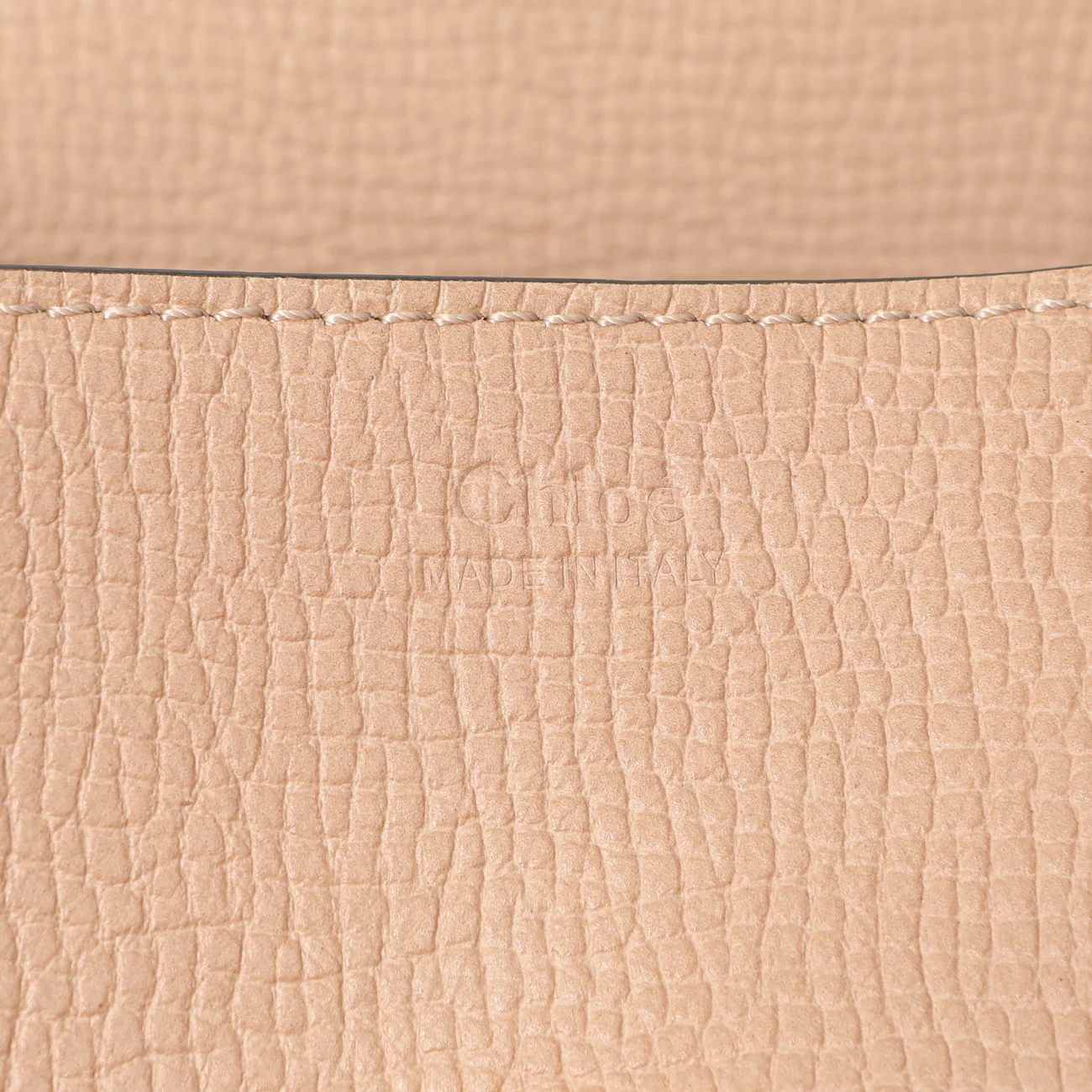 Chloe Beige Caramel Grained Calfskin Mini Drew Shoulder Bag - Image 5