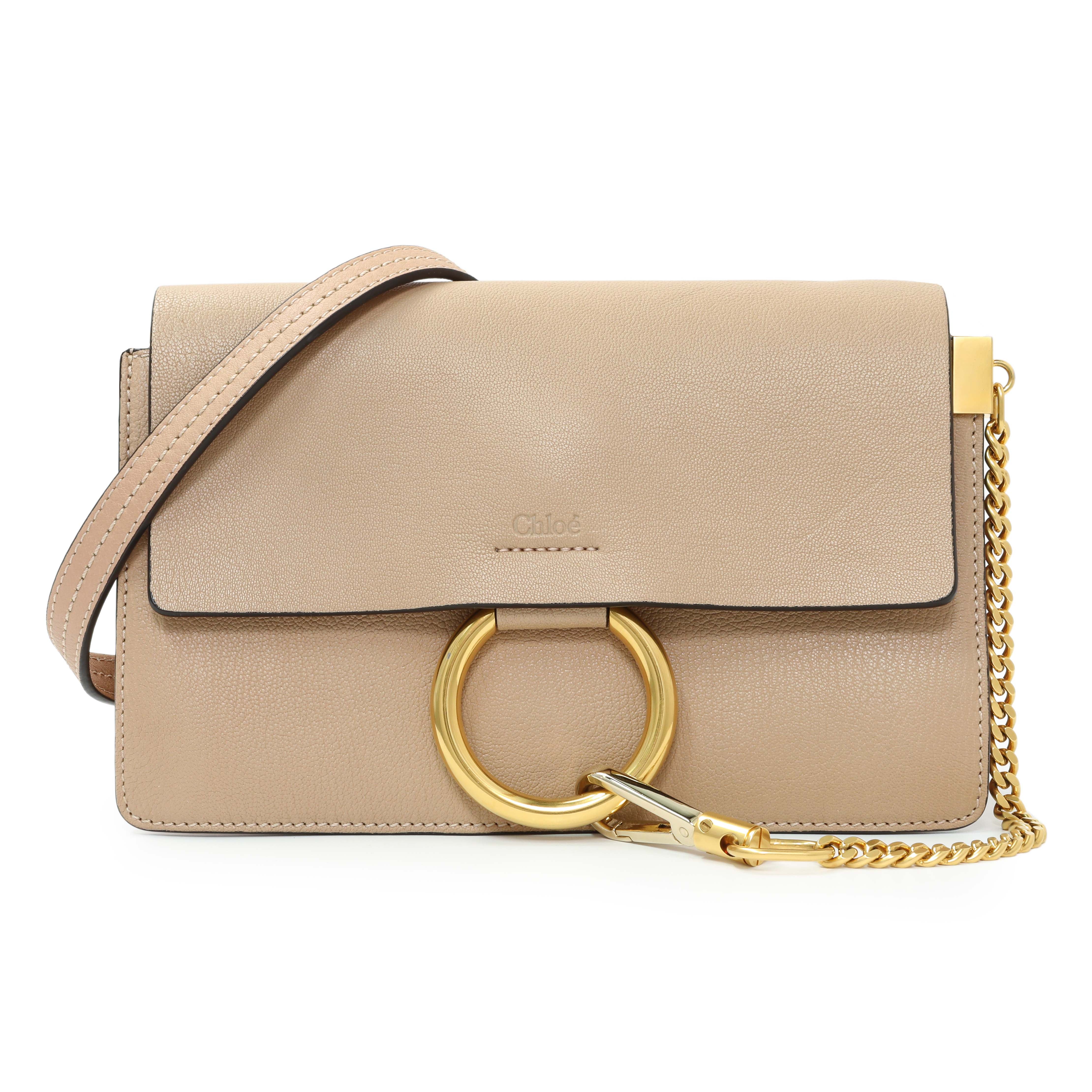Chloe Beige Grained Calfskin Small Faye Shoulder Bag - Image 2