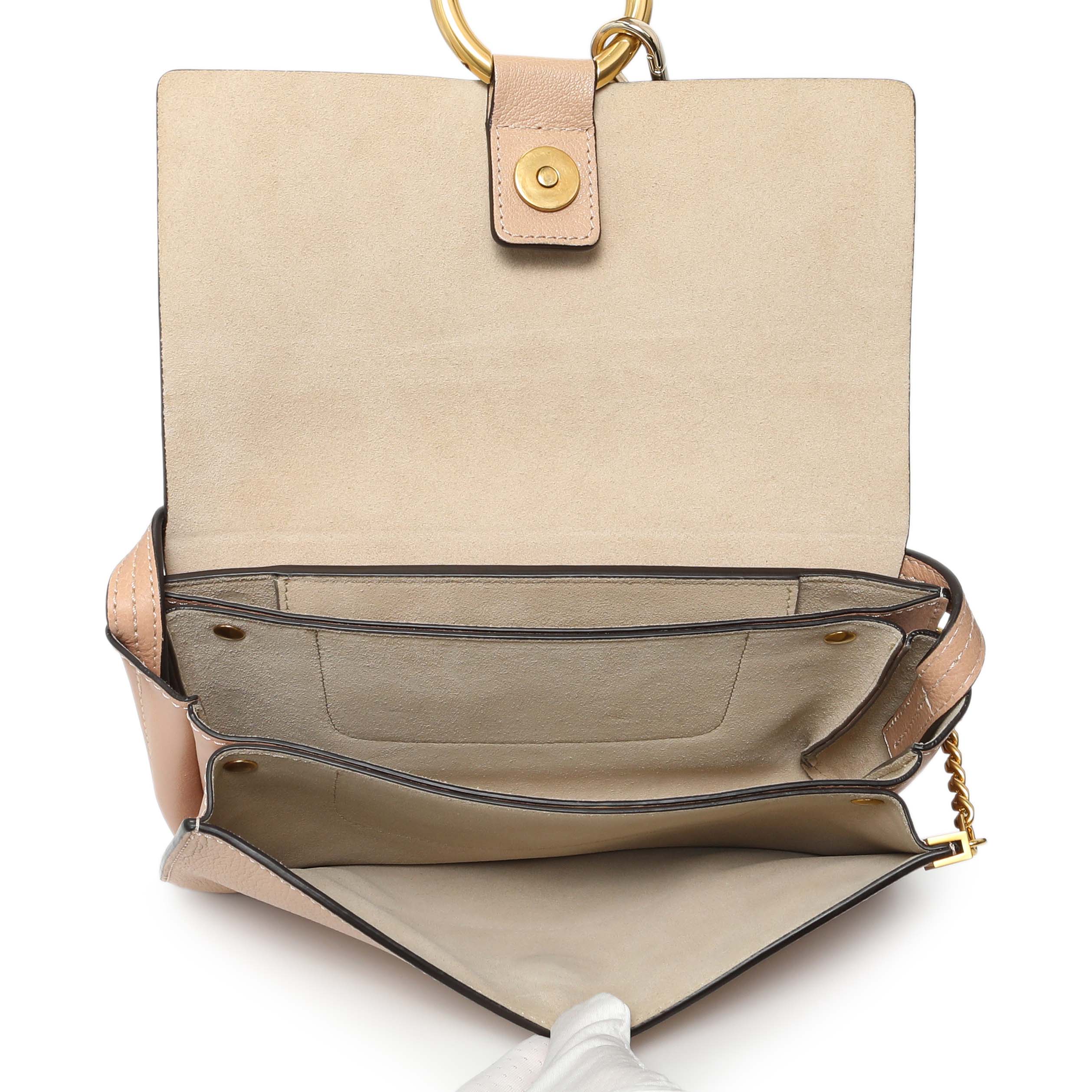 Chloe Beige Grained Calfskin Small Faye Shoulder Bag - Image 5