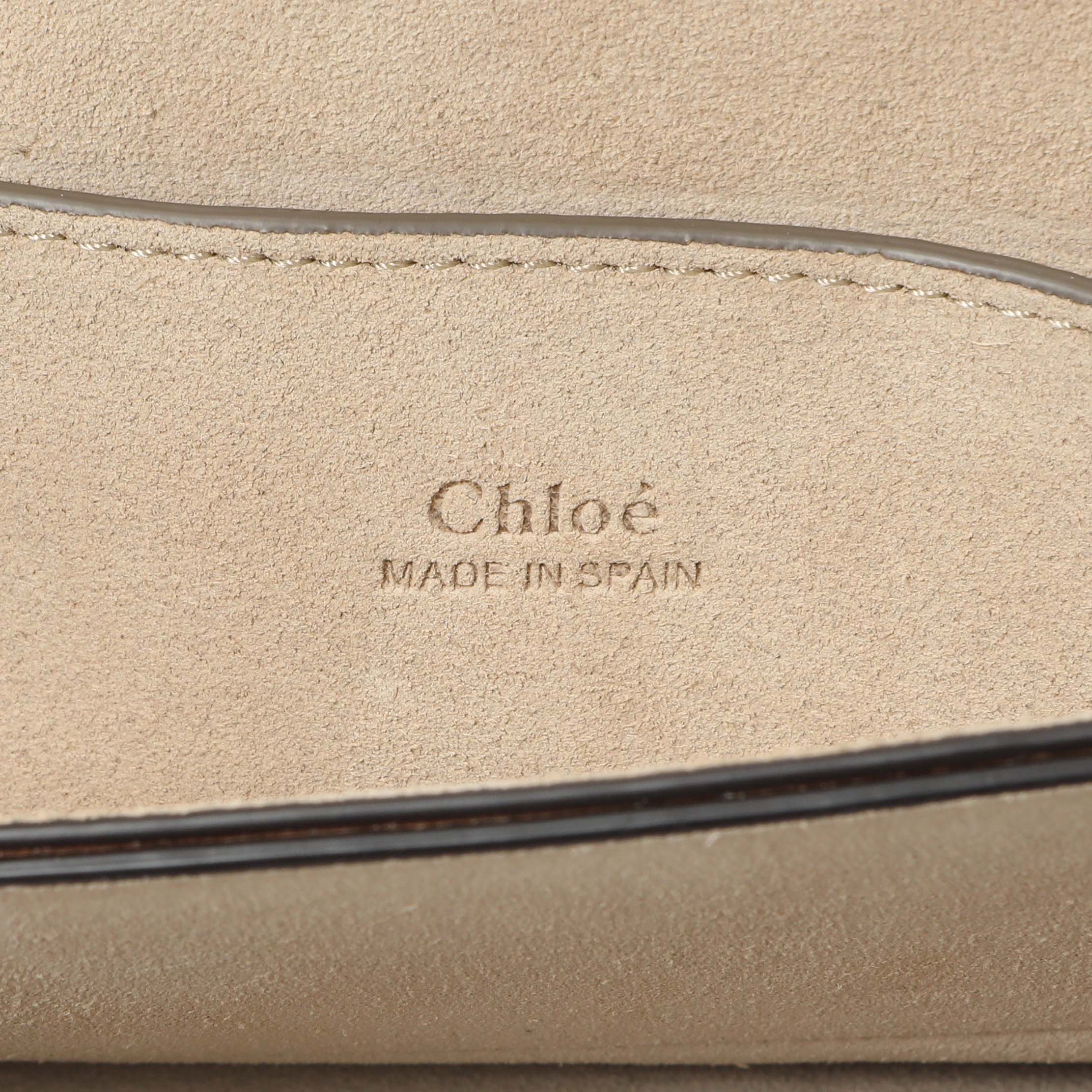 Chloe Beige Grained Calfskin Small Faye Shoulder Bag - Image 6