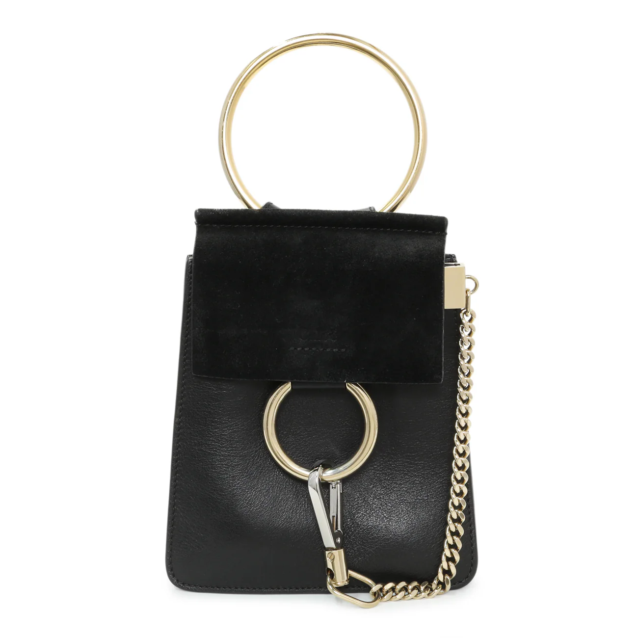 Chloe Black Suede Calfskin Mini Faye Bracelet Bag - Image 2