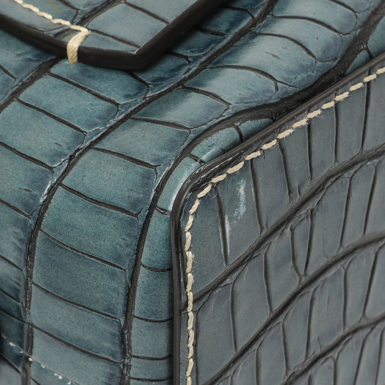 Chloe Blue Crocodile Embossed Small Daria - Image 6
