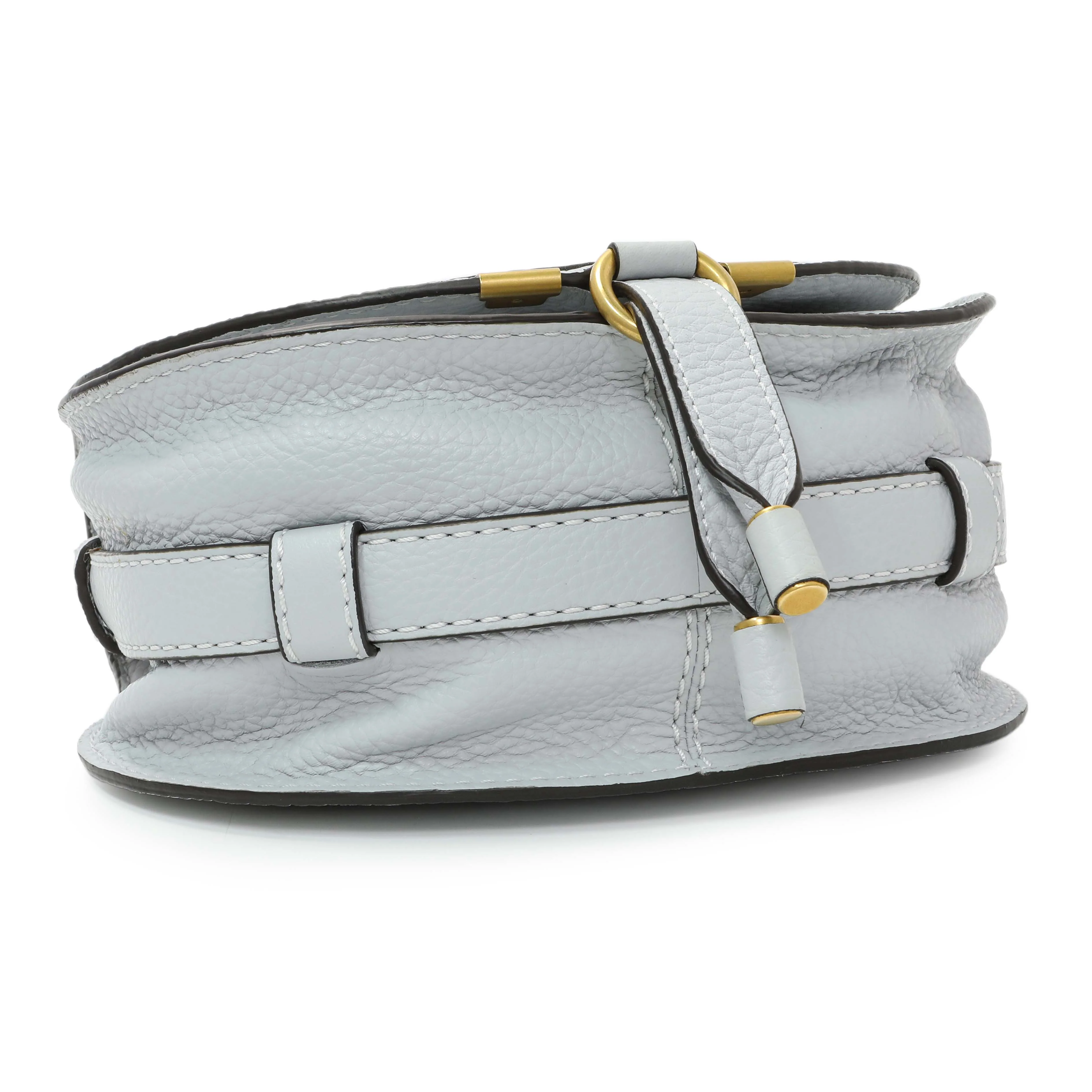 Chloe Blue Mist Mini Marcie Round Crossbody - Image 3