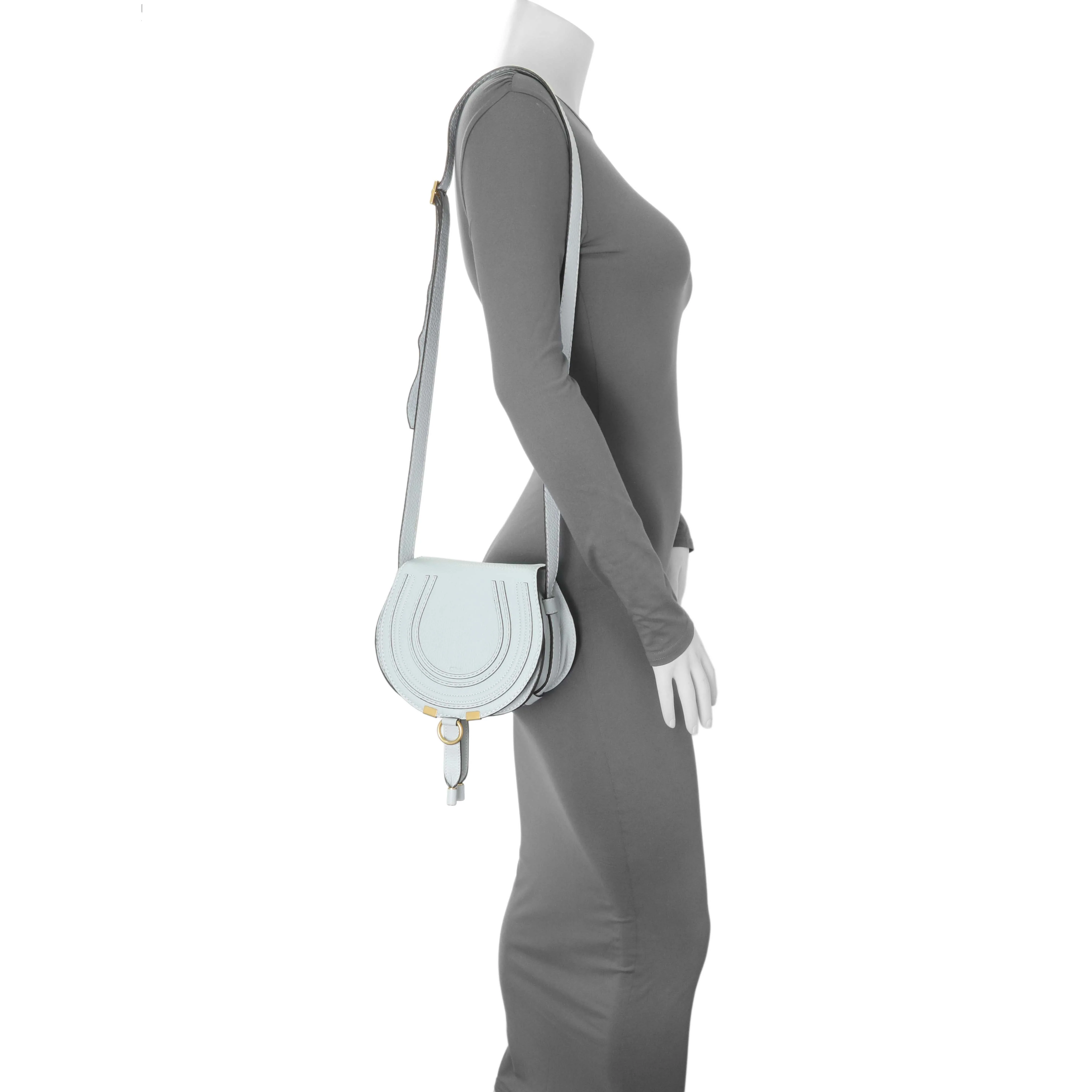Chloe Blue Mist Mini Marcie Round Crossbody - Image 7
