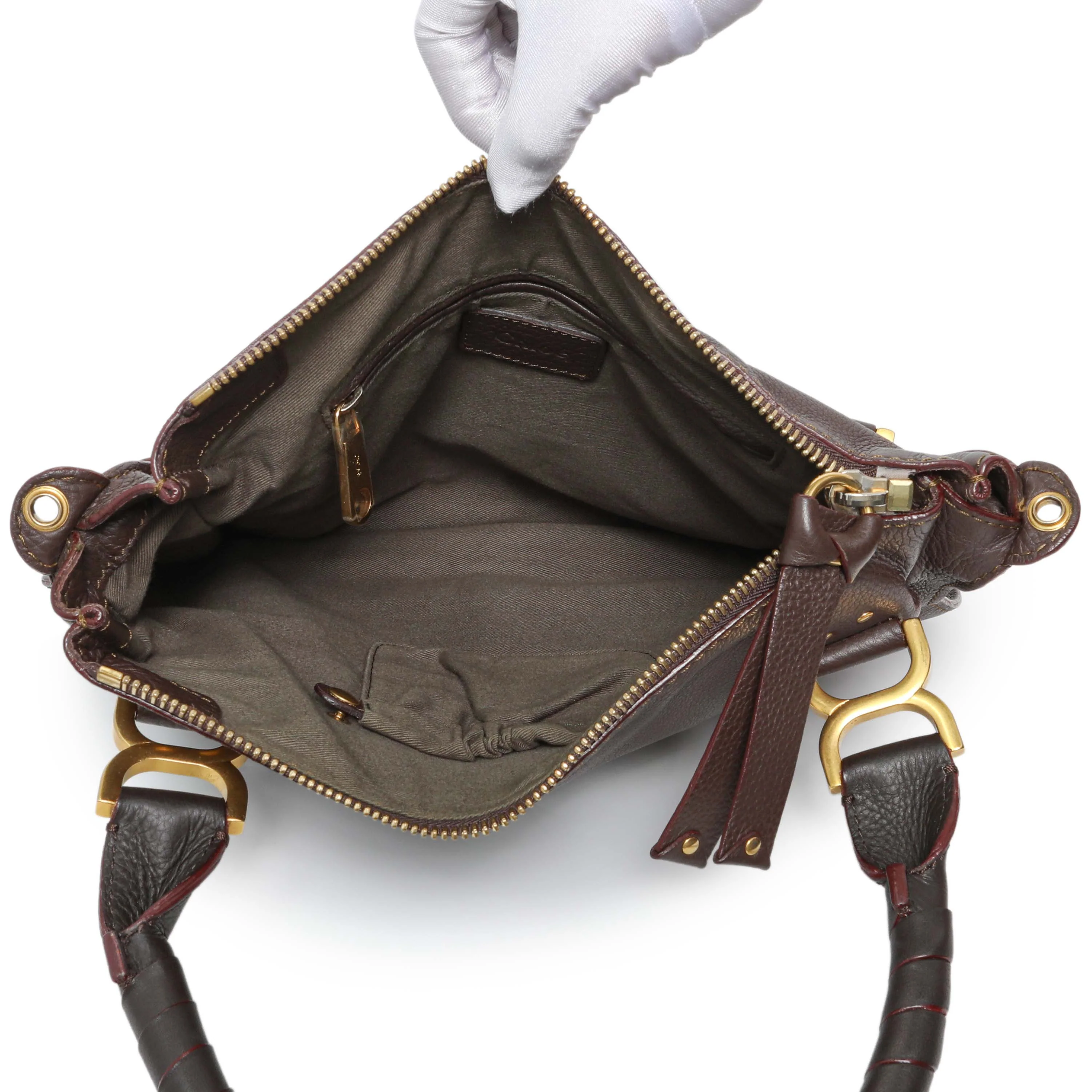Chloe Brown Calfskin Medium Marcie Satchel - Image 4