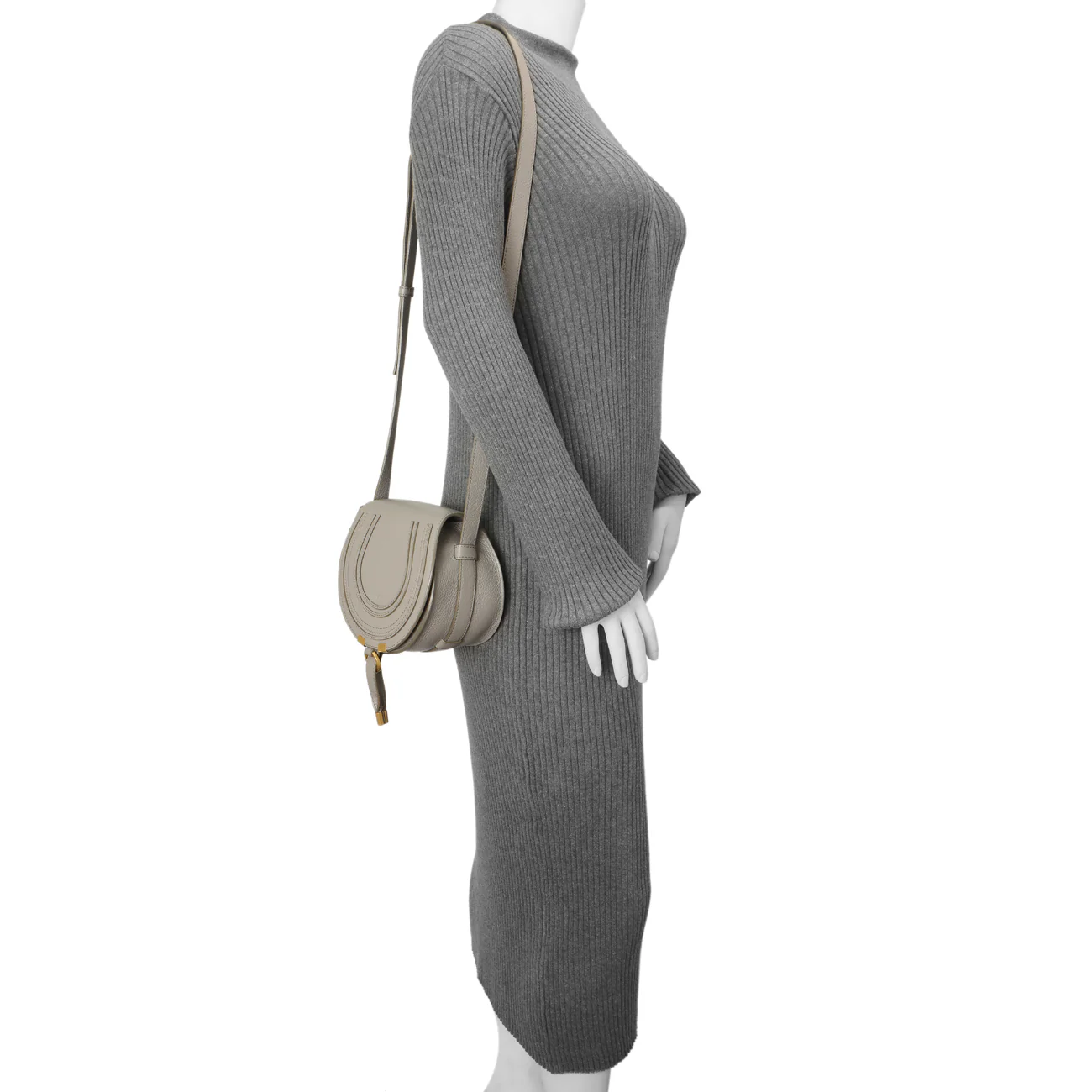 Chloe Grey Calfskin Mini Marcie - Image 11