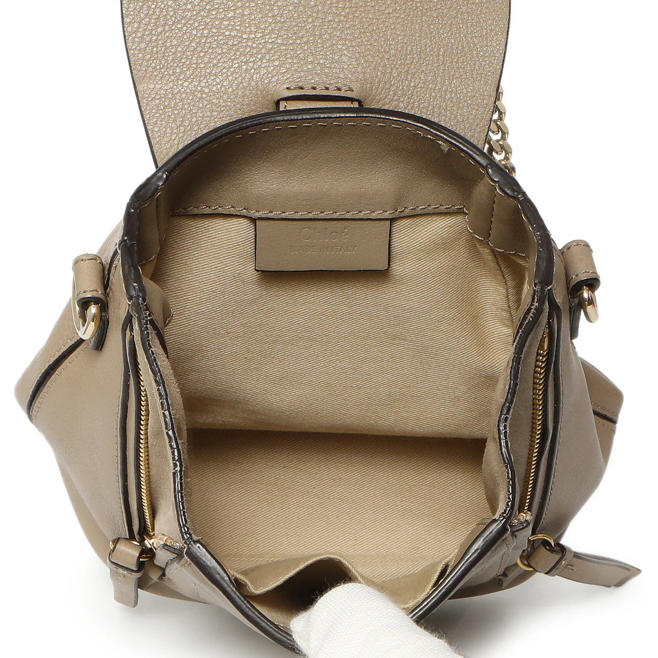 Chloe Grey Suede Calfskin Mini Faye Backpack - Image 8