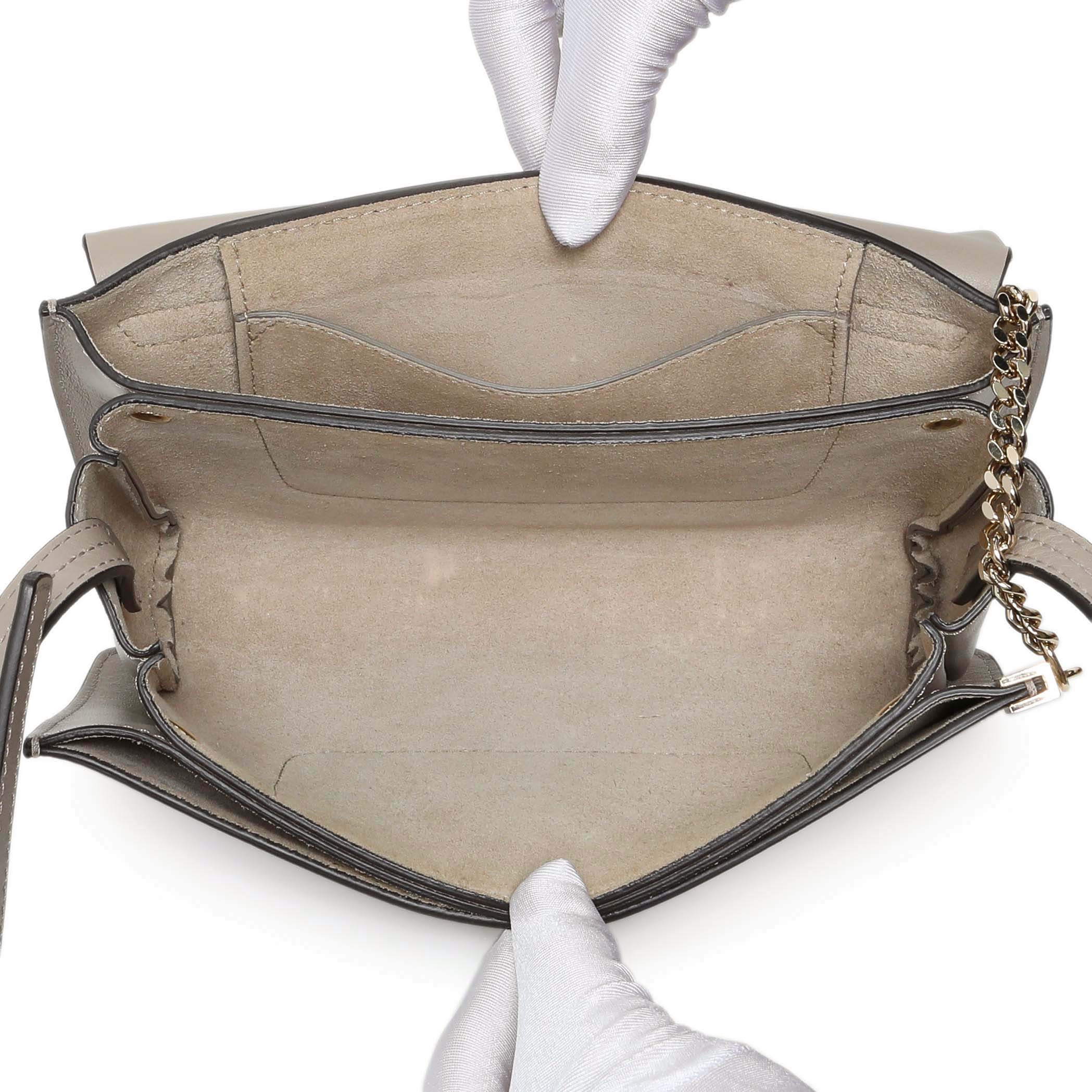 Chloe Grey Suede Calfskin Mini Faye Shoulder Bag - Image 4