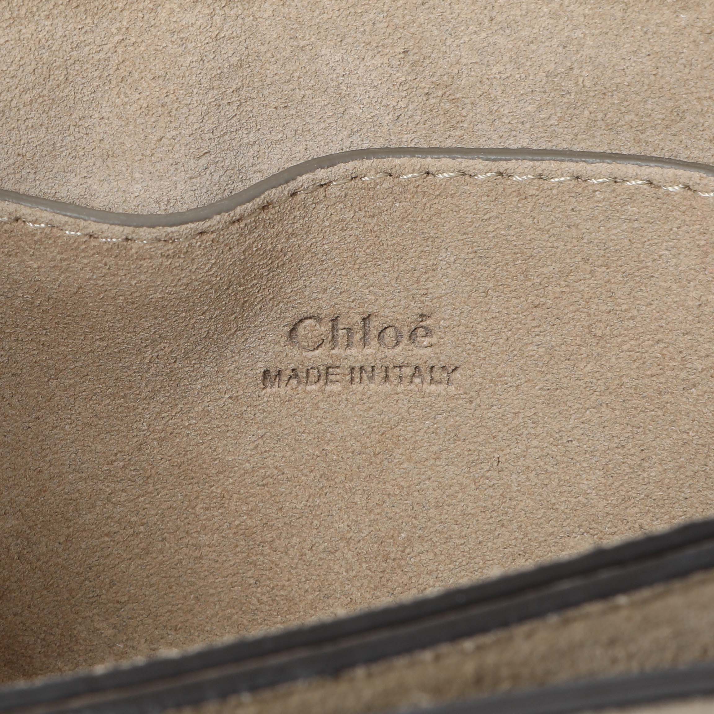 Chloe Grey Suede Calfskin Mini Faye Shoulder Bag - Image 5