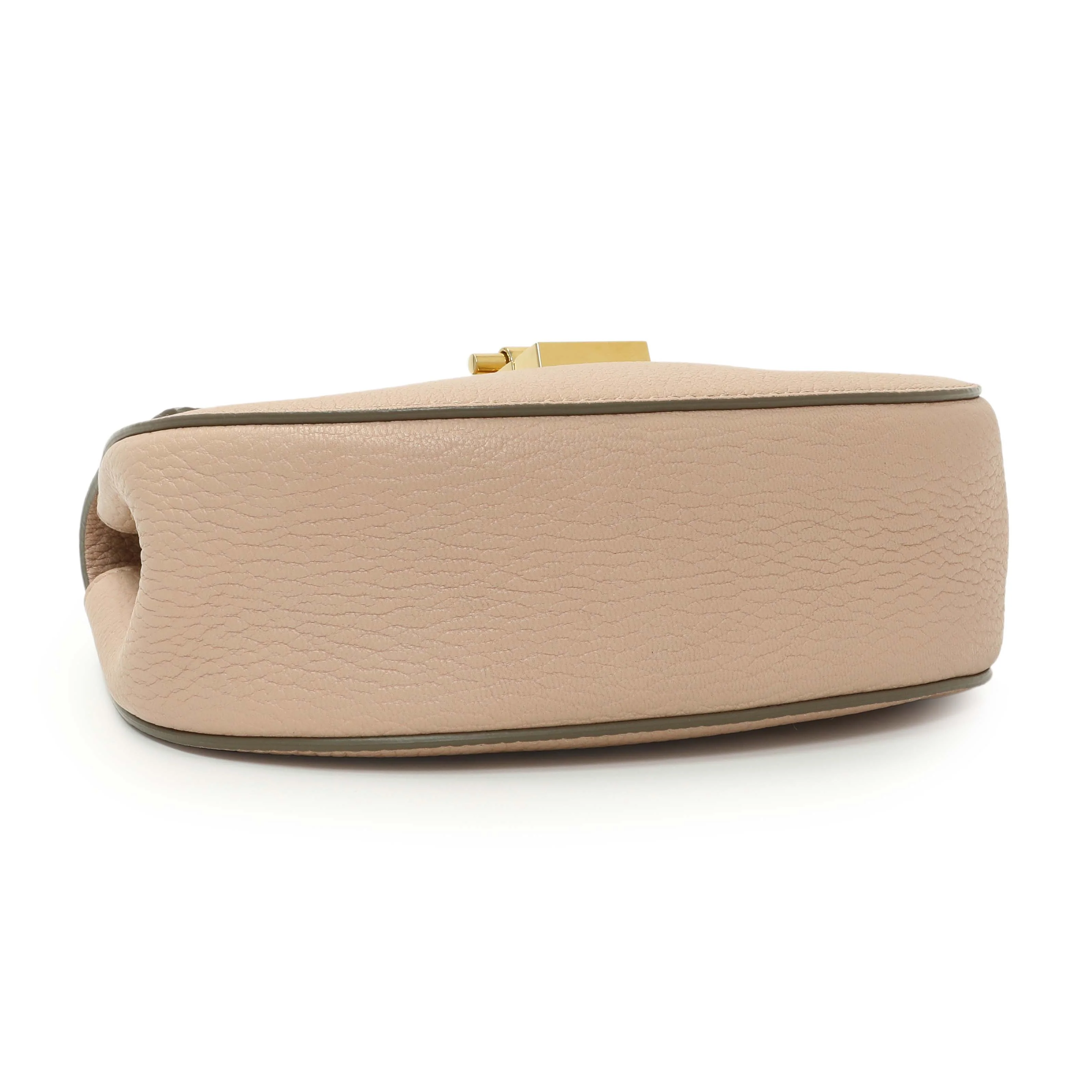Chloe Light Pink Grained Lambskin Mini Drew Shoulder Bag - Image 4