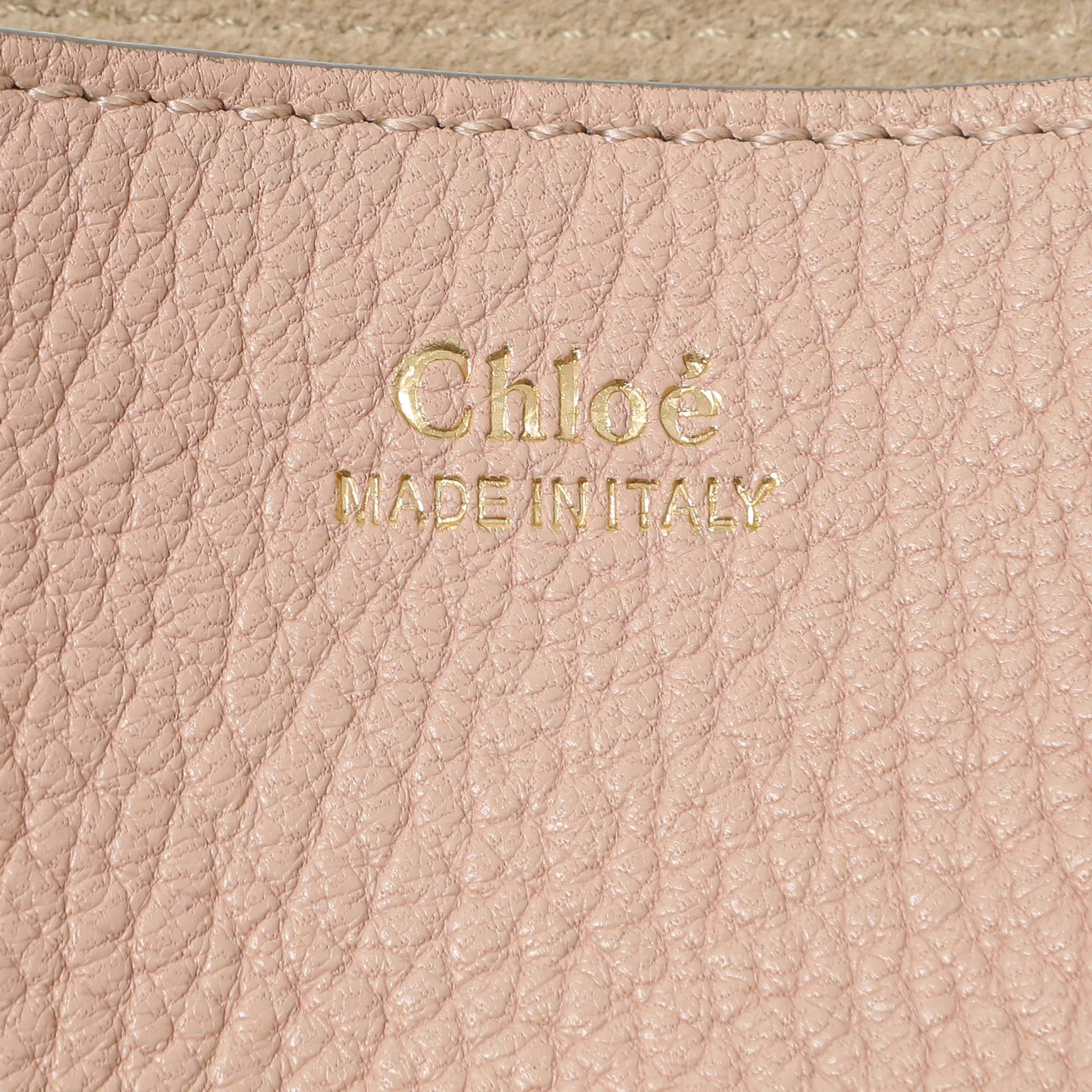 Chloe Light Pink Grained Lambskin Mini Drew Shoulder Bag - Image 6