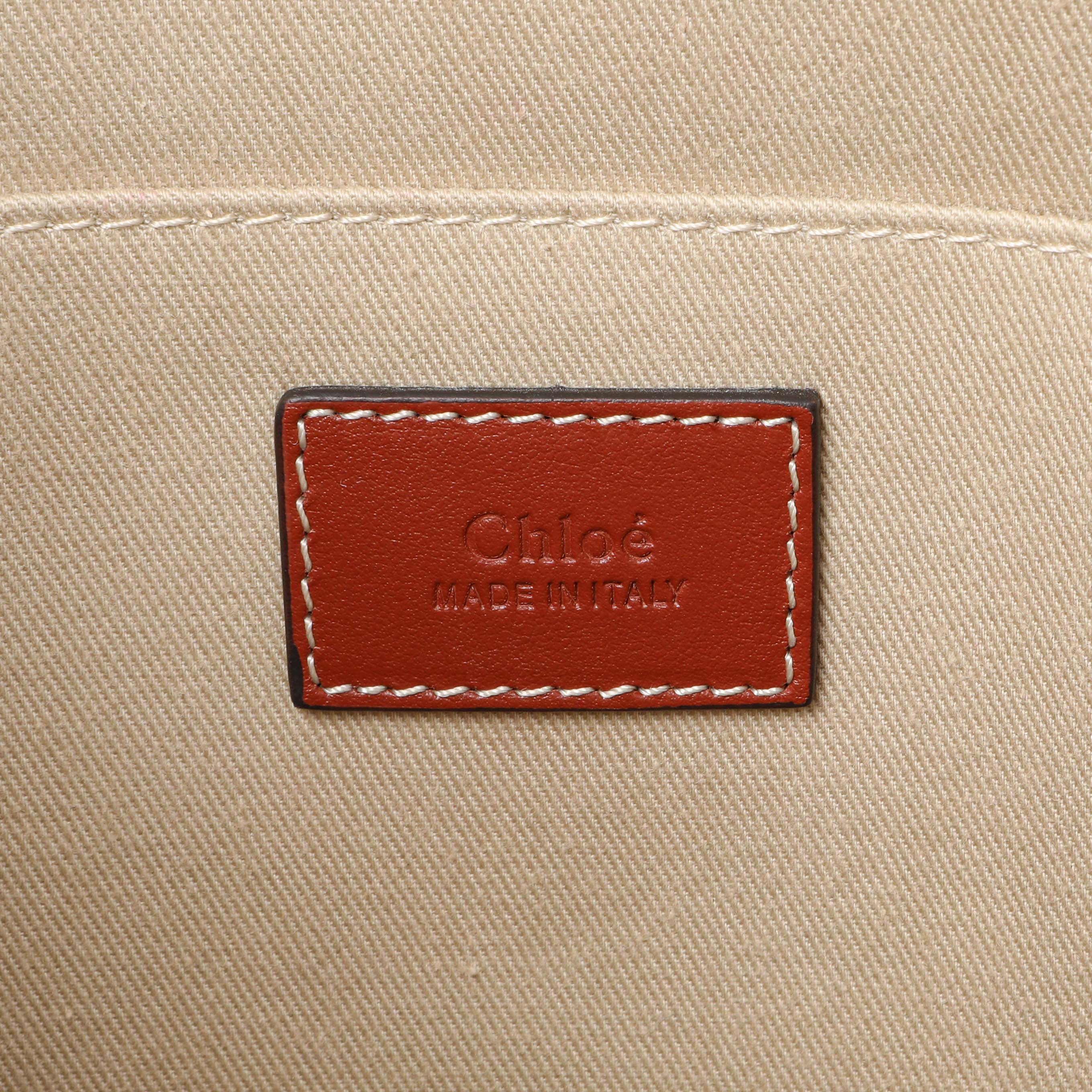 Chloe Linen Calfskin Medium Woody Ribbon Tote - Image 9