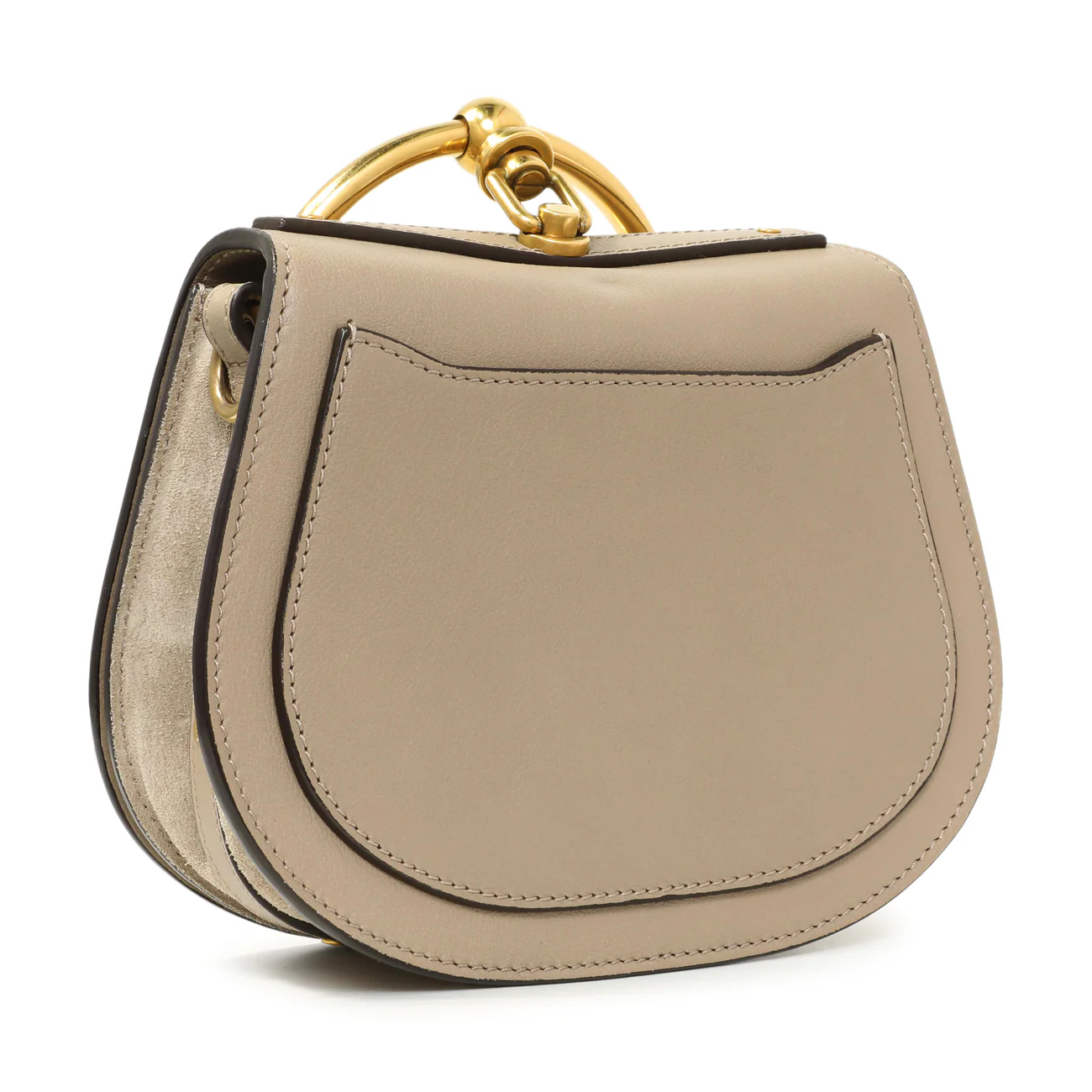 Chloe Motty Grey Calfskin Small Nile Bracelet Bag - Image 2