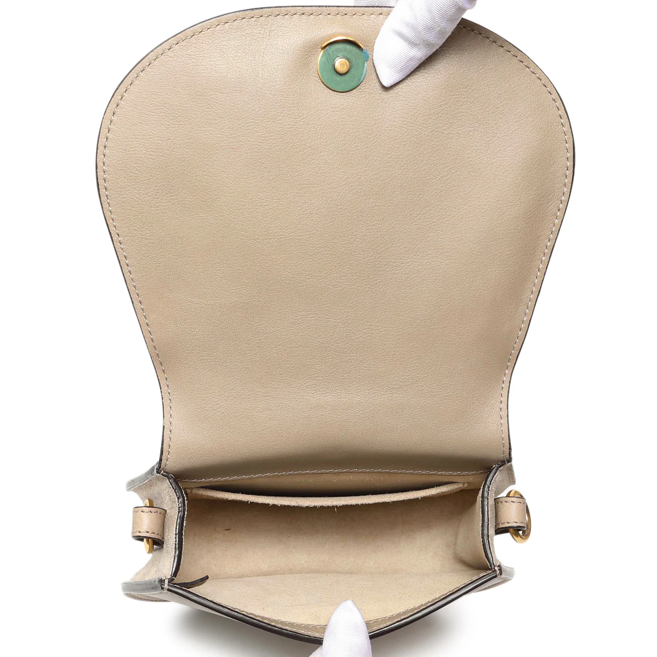 Chloe Motty Grey Calfskin Small Nile Bracelet Bag - Image 3