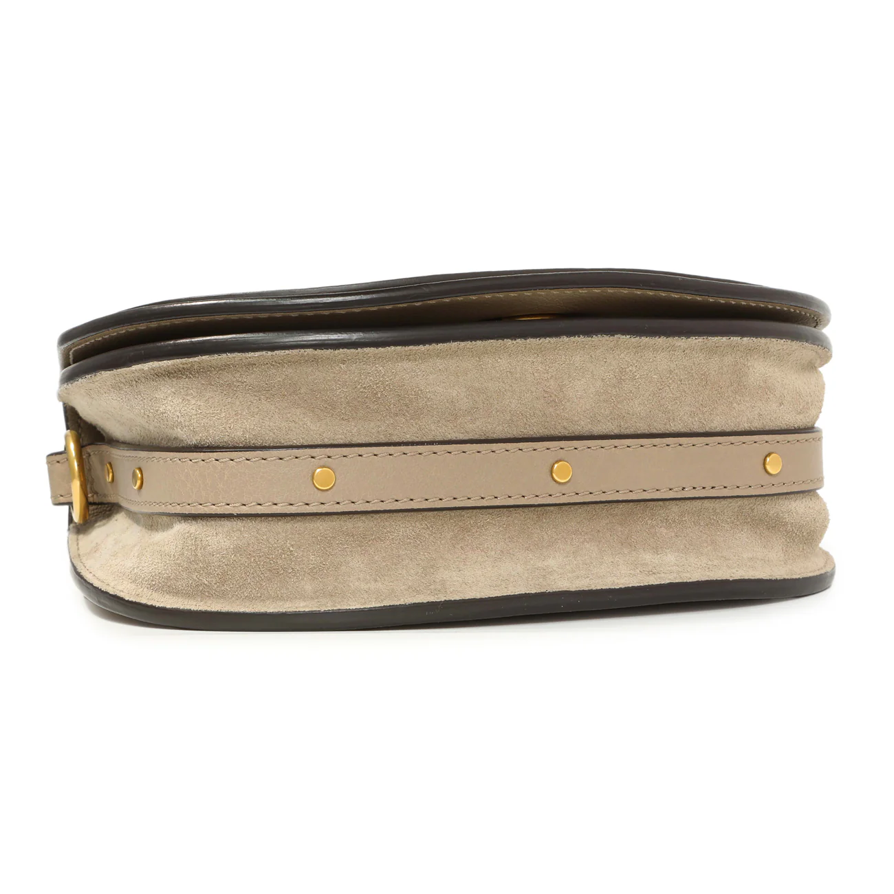 Chloe Motty Grey Calfskin Small Nile Bracelet Bag - Image 4