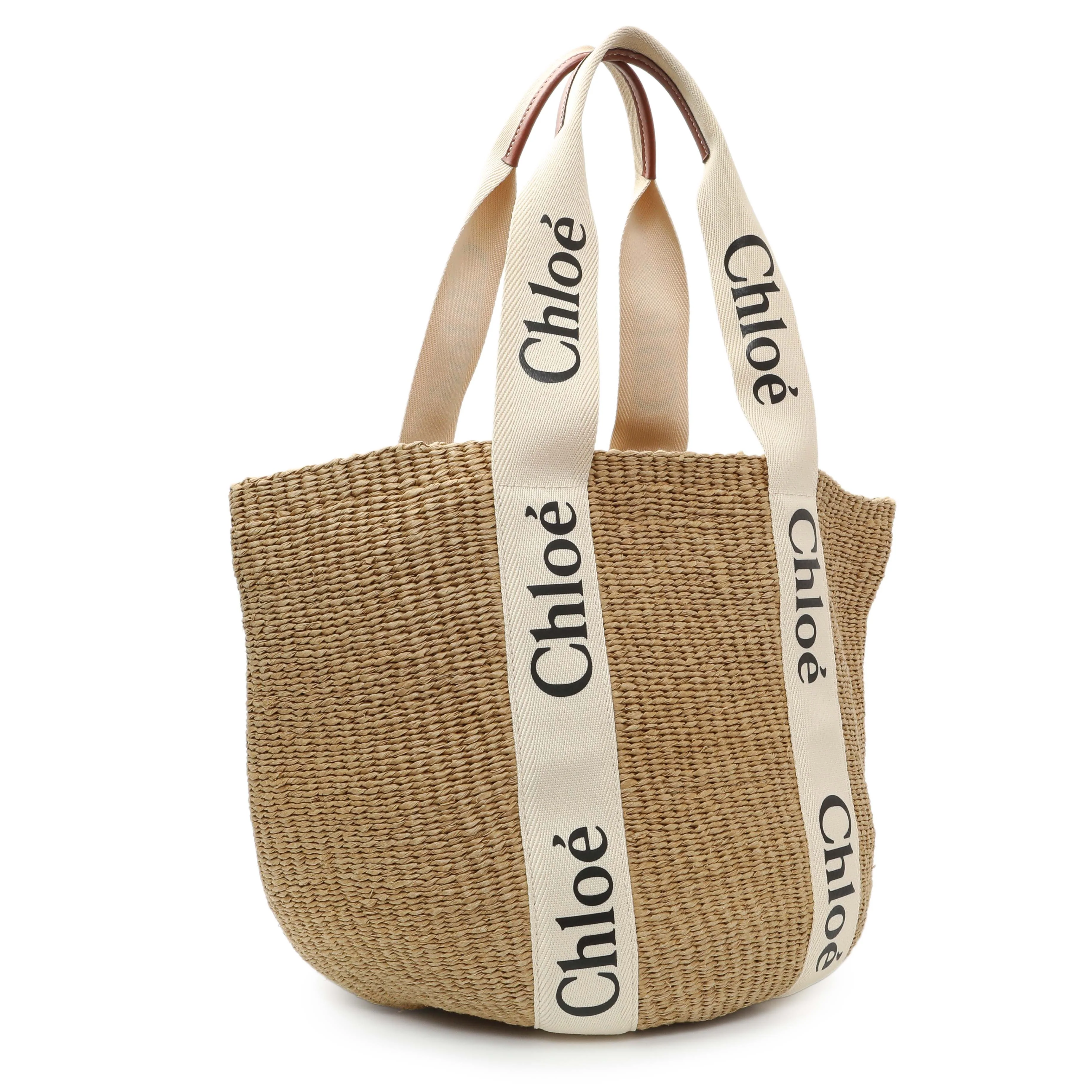 Chloe Raffia Large Woody Basket Bag - Image 2