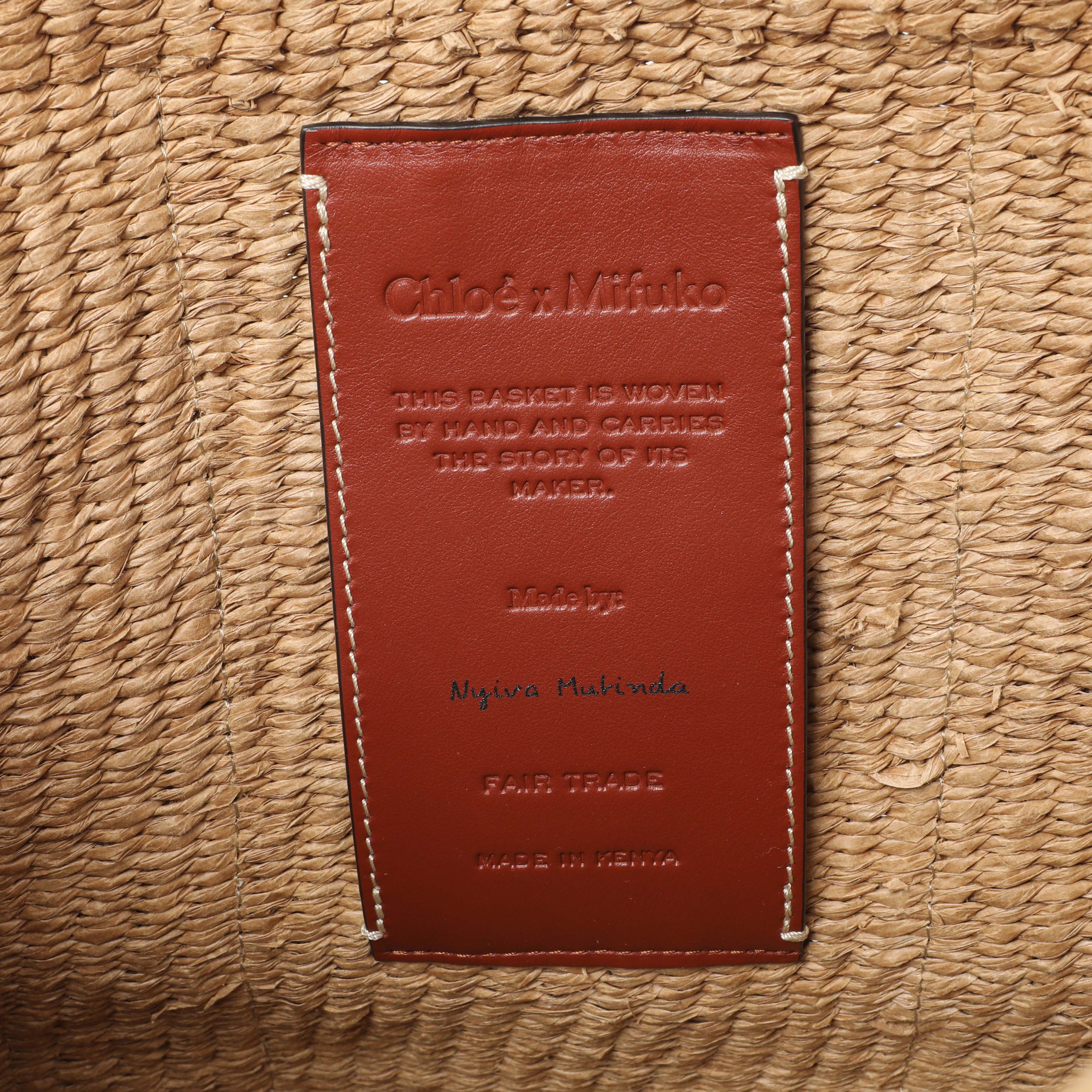 Chloe Raffia Large Woody Basket Bag - Image 6