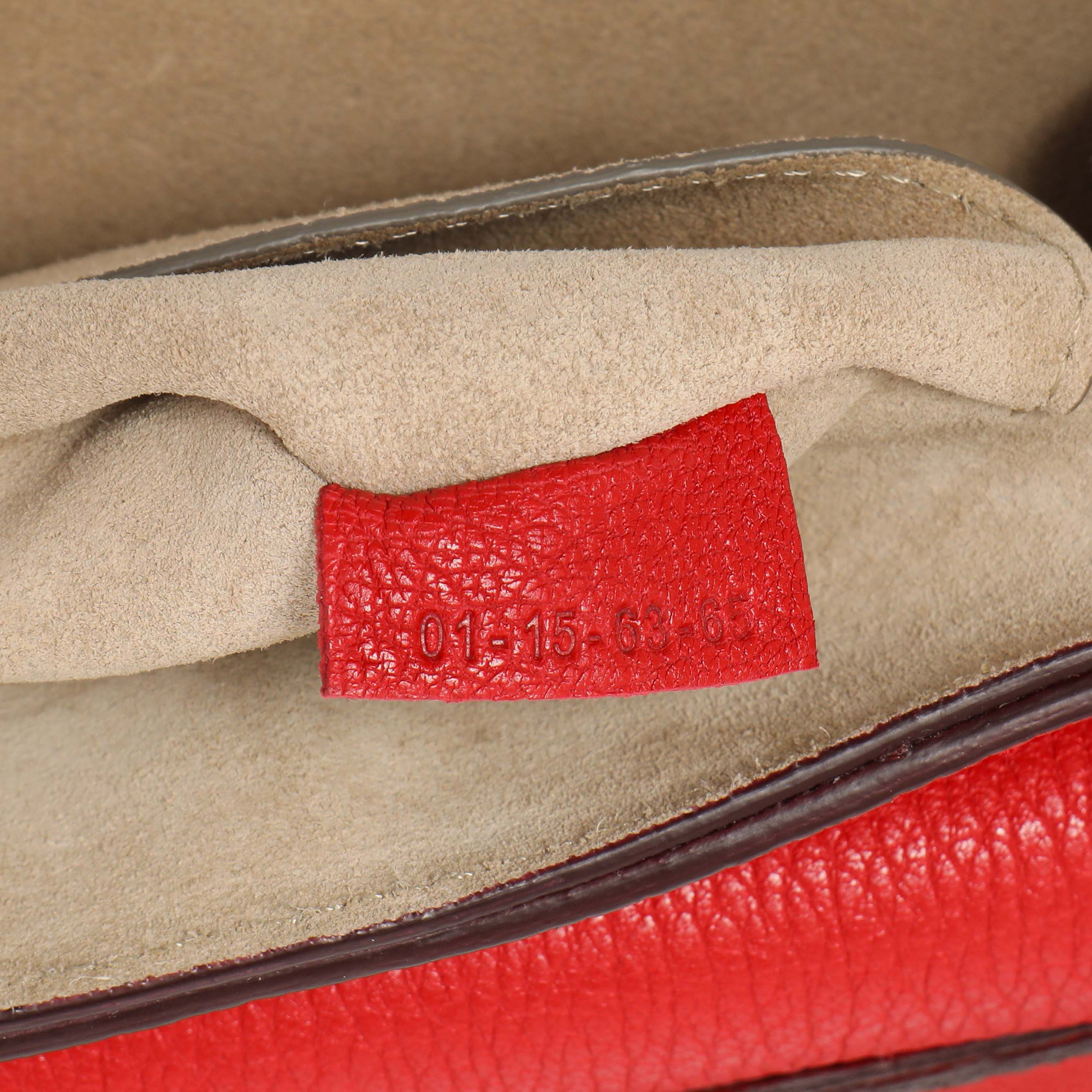 Chloe Red Grained Lambskin Drew Shoulder Bag - Image 7