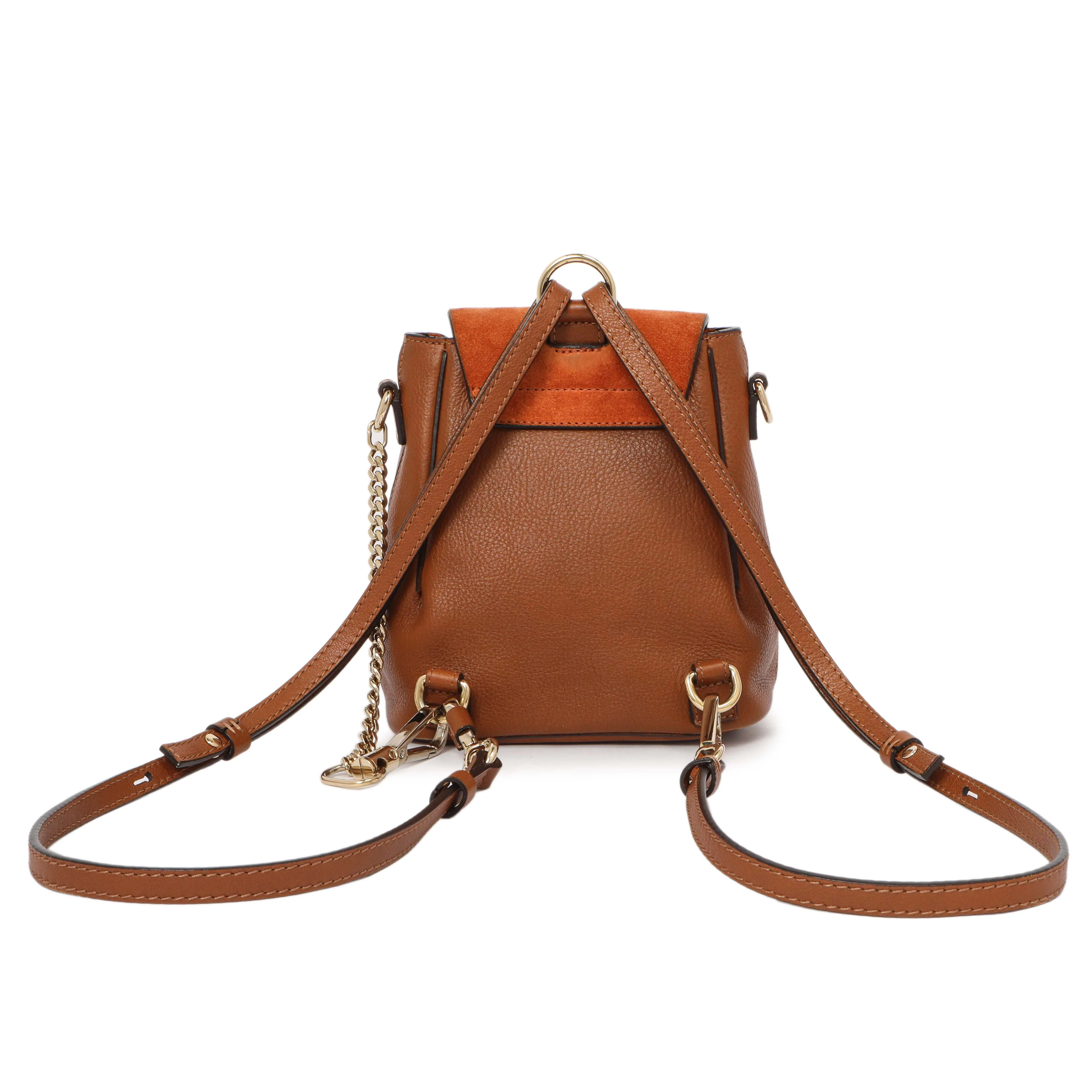 Chloe Tan Suede Calfskin Mini Faye Backpack - Image 2