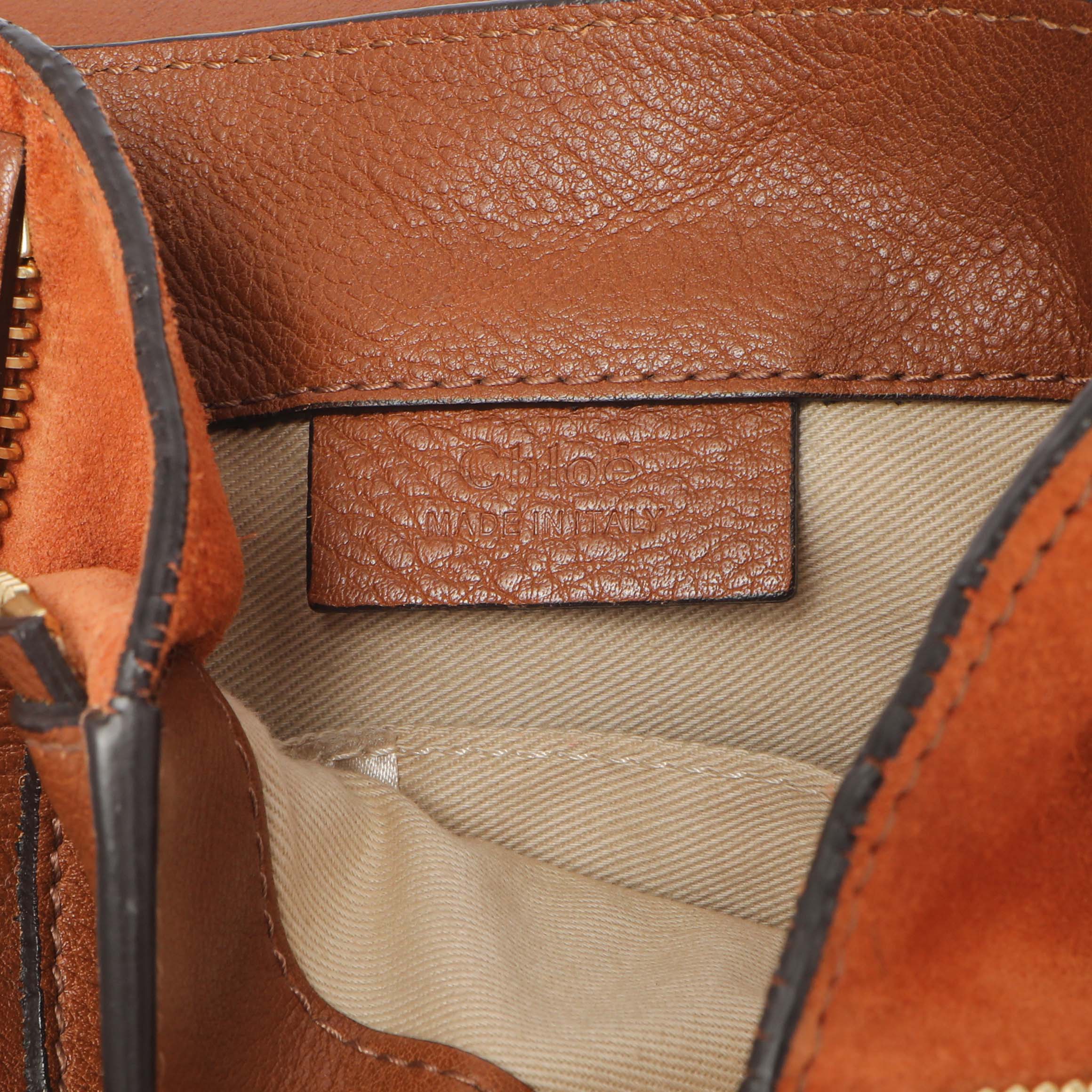 Chloe Tan Suede Calfskin Mini Faye Backpack - Image 9