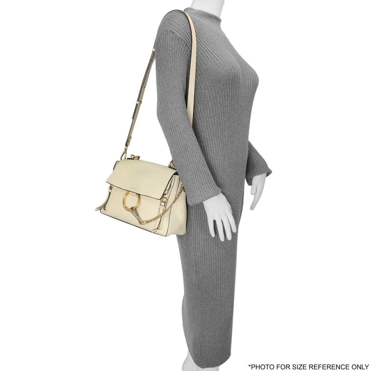 Chloe White Calfskin Small Faye Day Shoulder Bag - Image 12