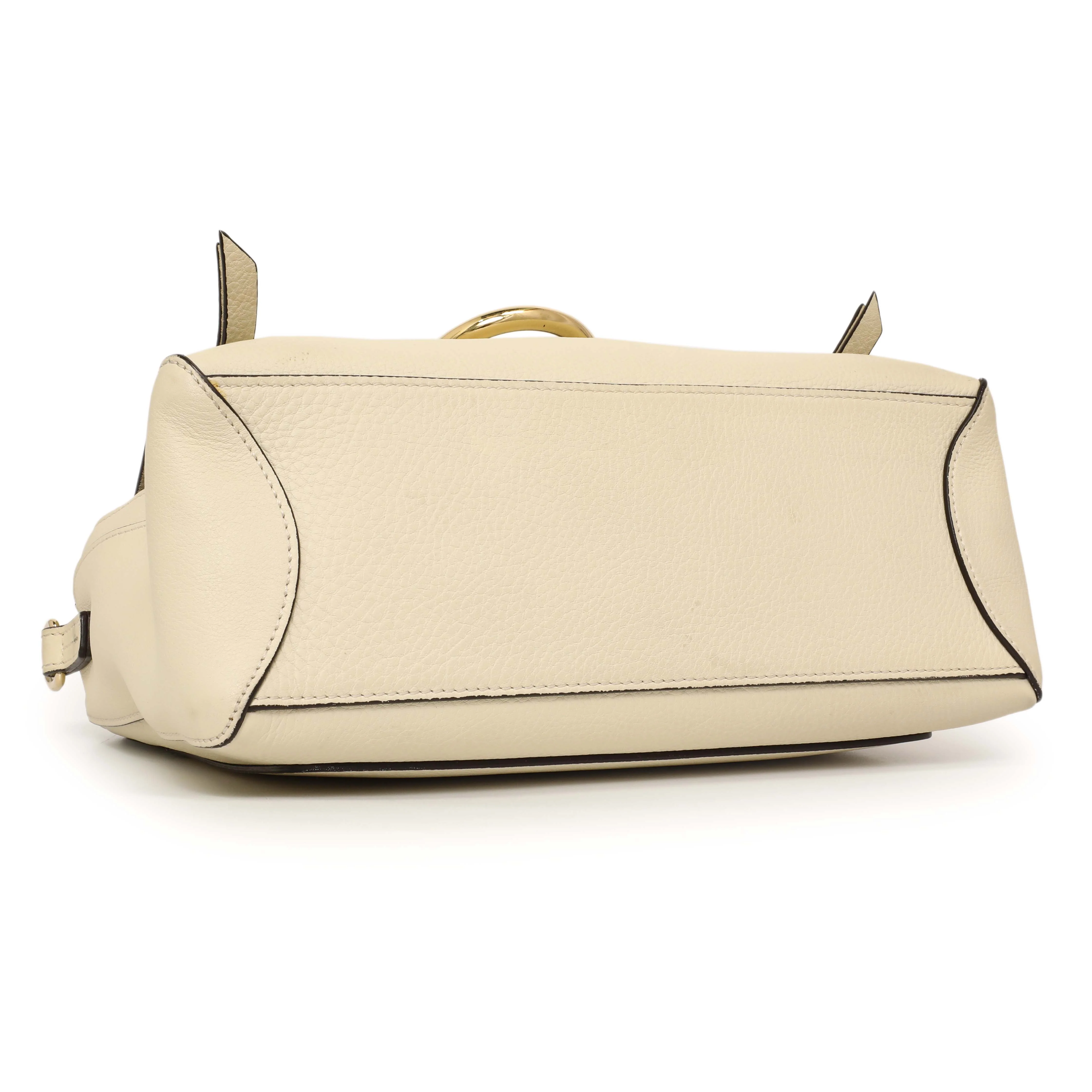 Chloe White Calfskin Small Faye Day Shoulder Bag - Image 3