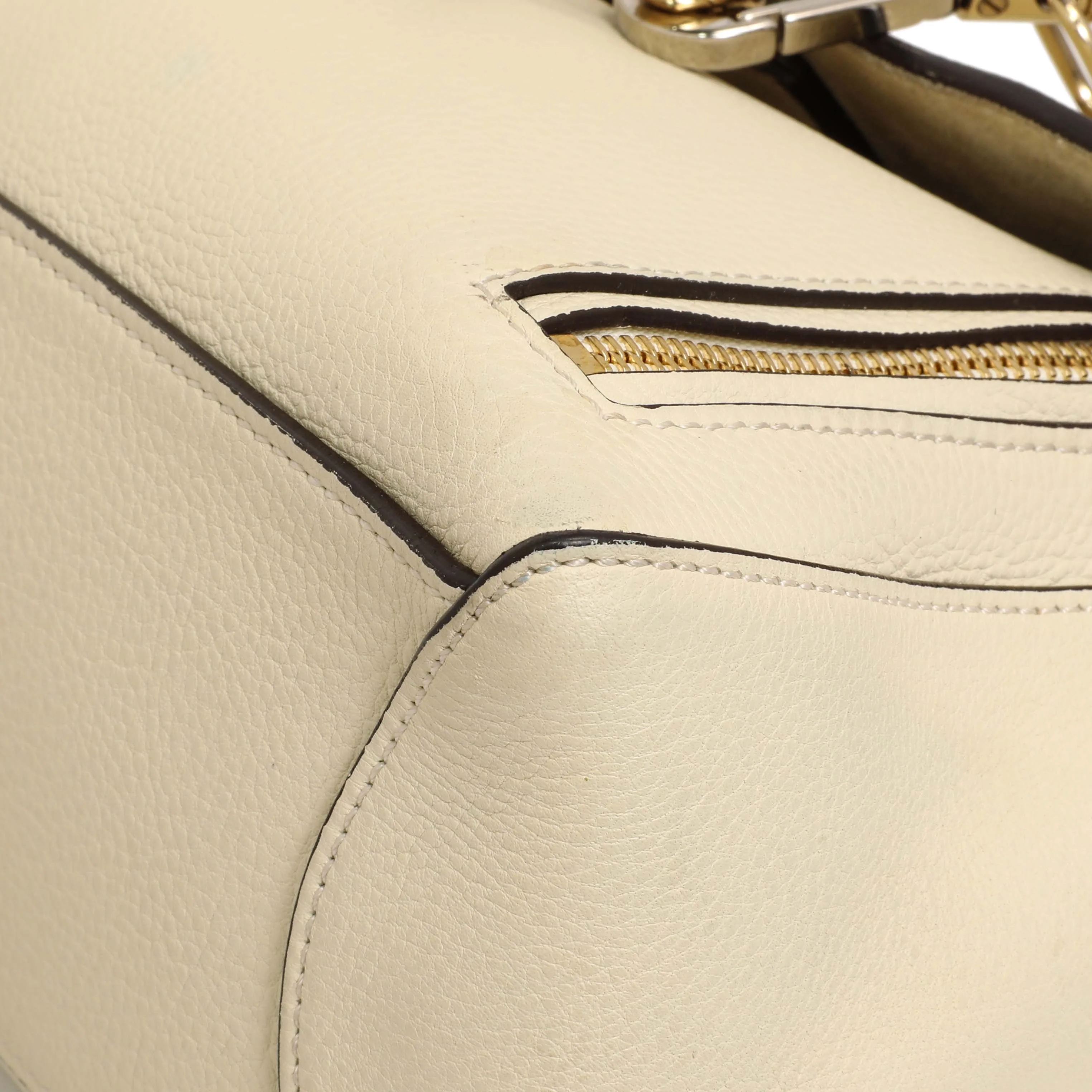 Chloe White Calfskin Small Faye Day Shoulder Bag - Image 5