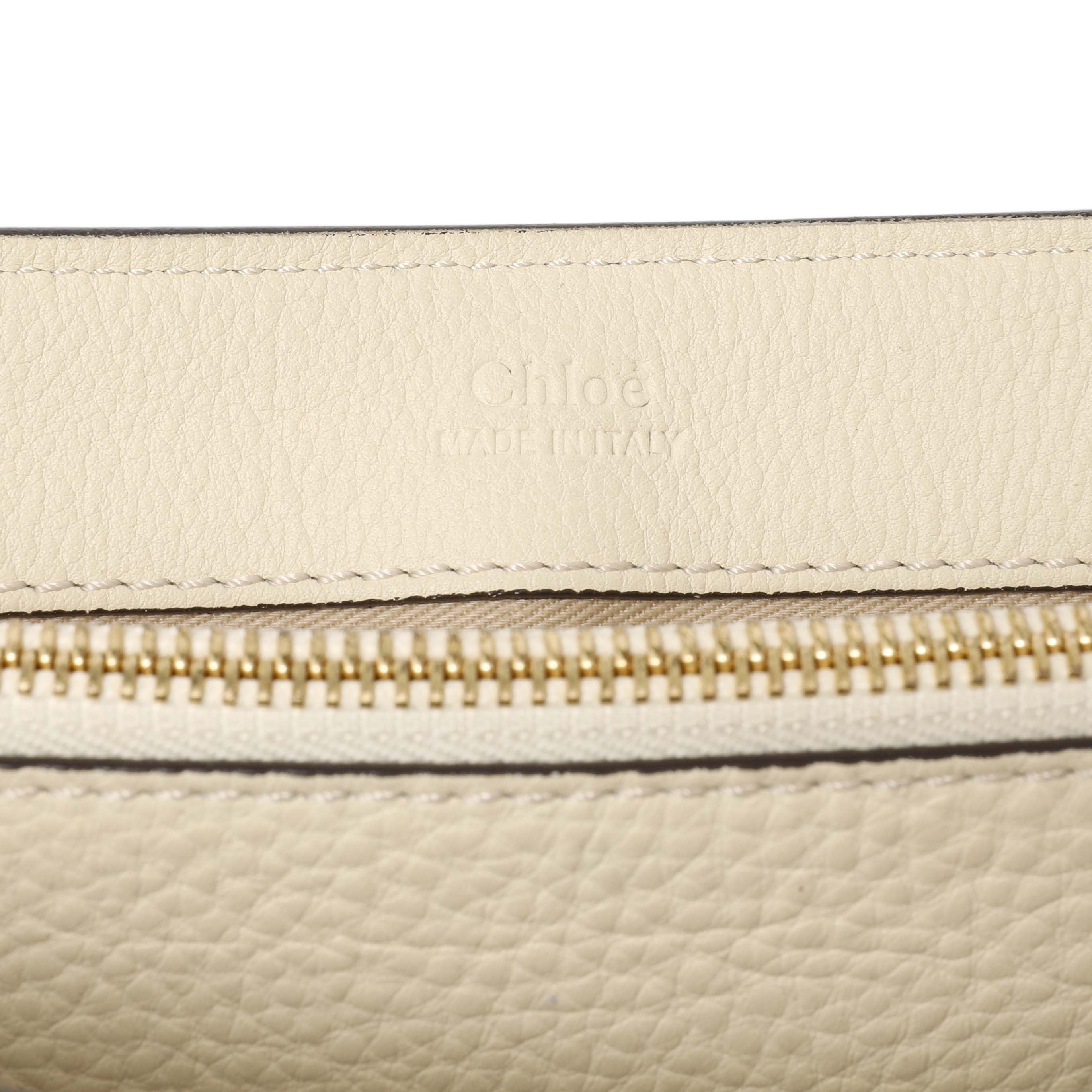 Chloe White Calfskin Small Faye Day Shoulder Bag - Image 9