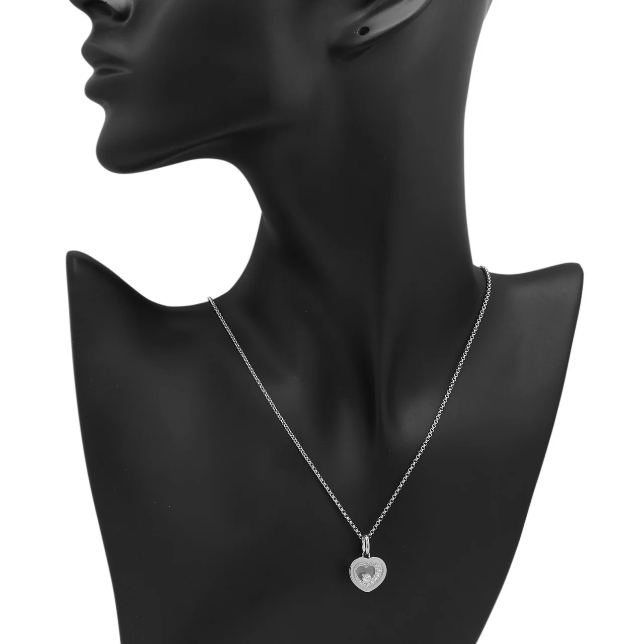 Chopard 18K White Gold Diamond Very Chopard Pendant - Image 5