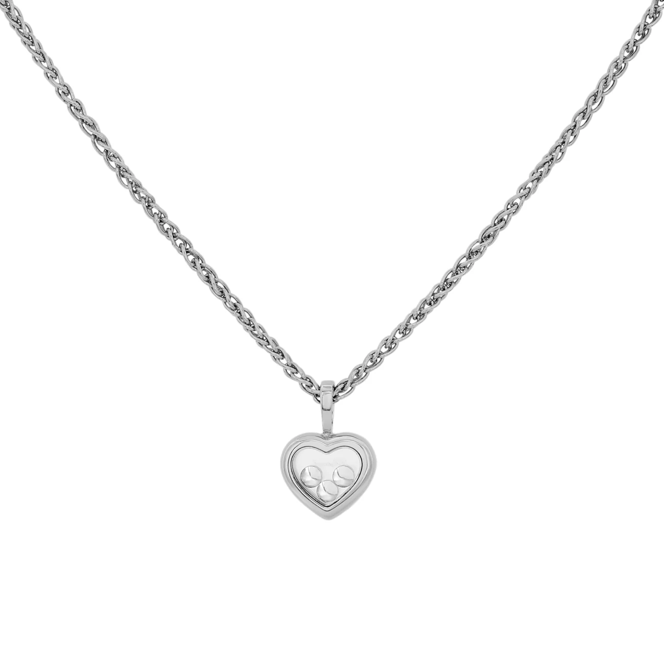 Chopard 18K White Gold Happy Diamonds Icons Pendant Necklace - Image 2